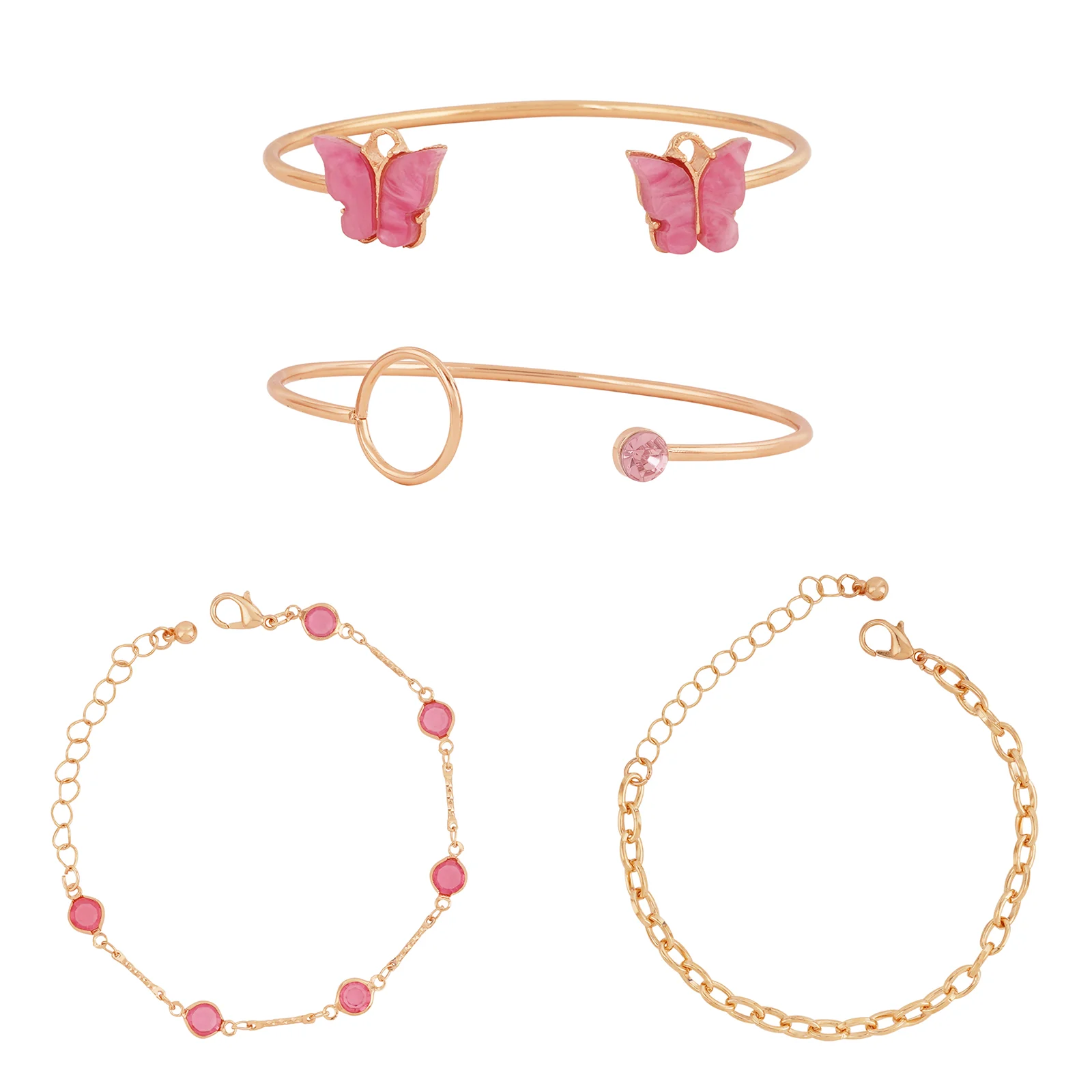Bewitched Analeese Gold and Pink Charms Bracelet Stack - Image 4