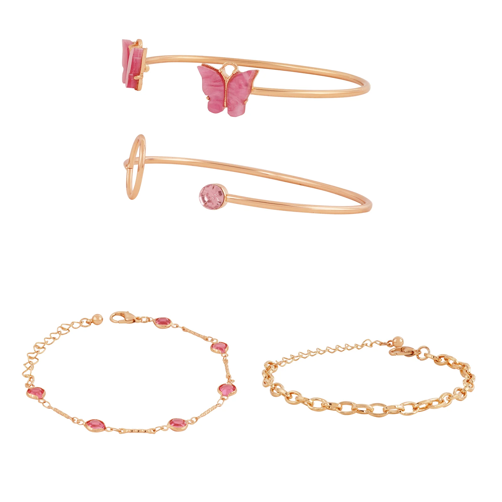 Bewitched Analeese Gold and Pink Charms Bracelet Stack - Image 5