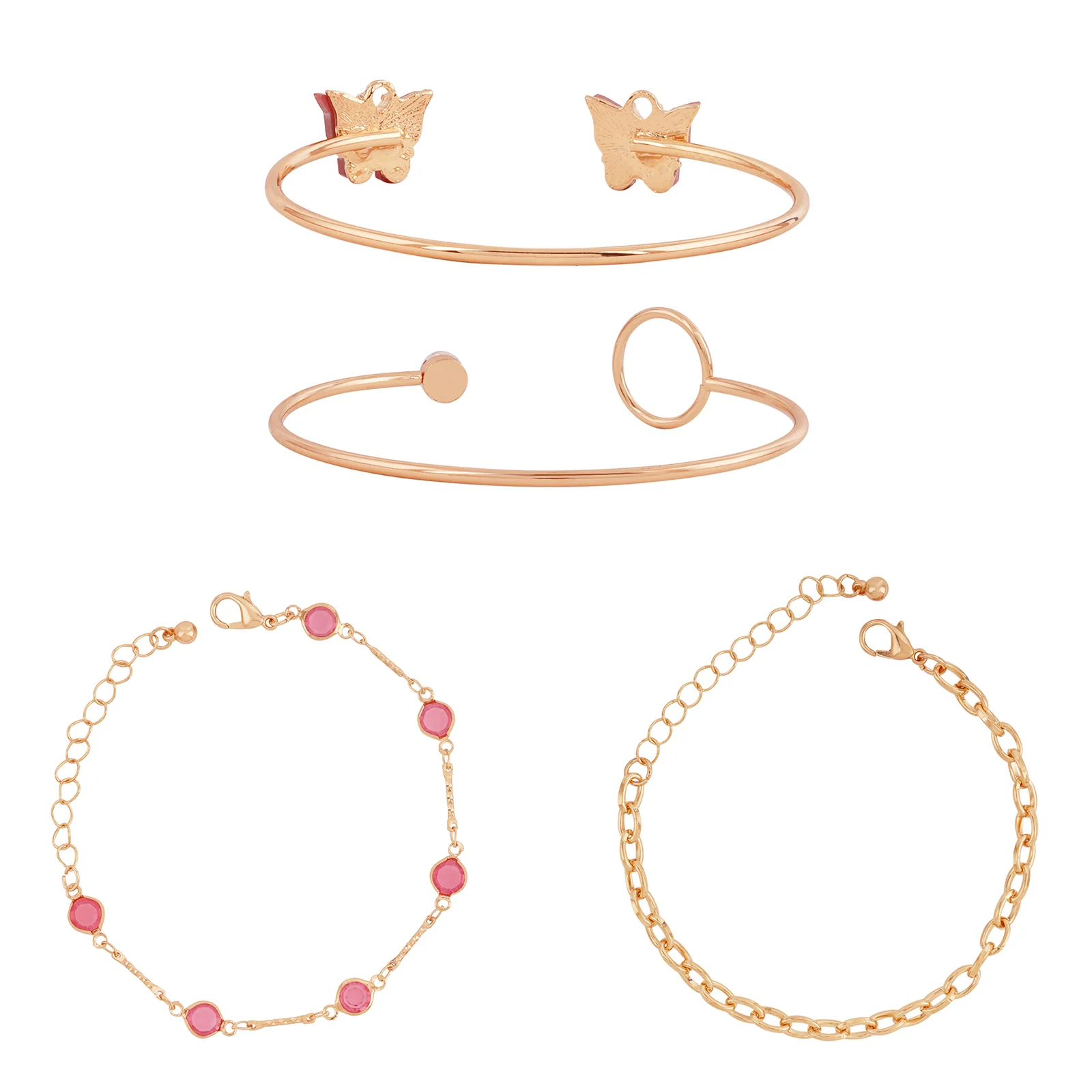 Bewitched Analeese Gold and Pink Charms Bracelet Stack - Image 6