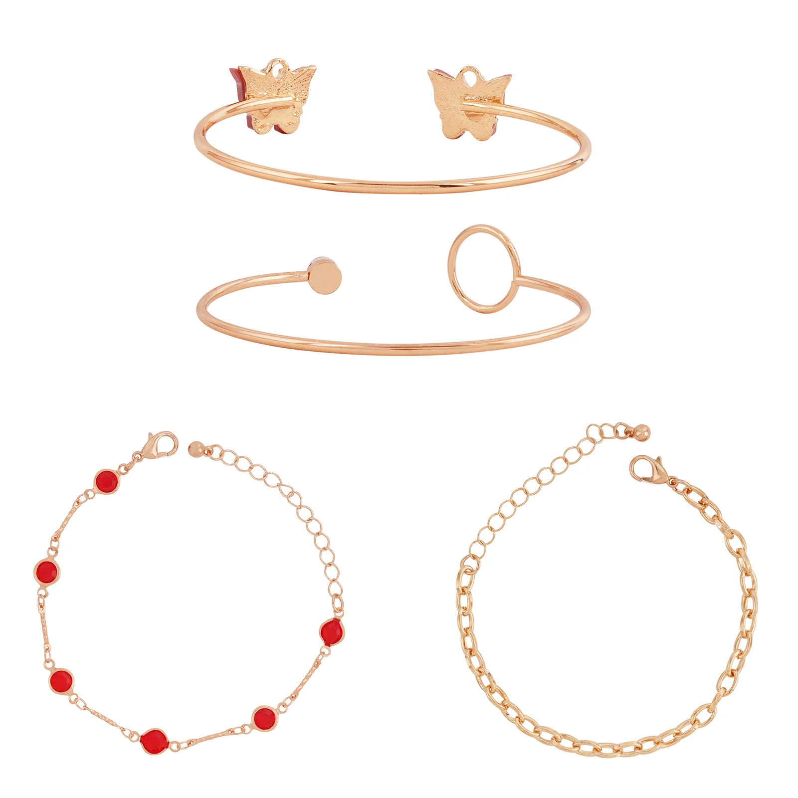 Bewitched Analeese Gold and Red  charms bracelet stack - Image 6
