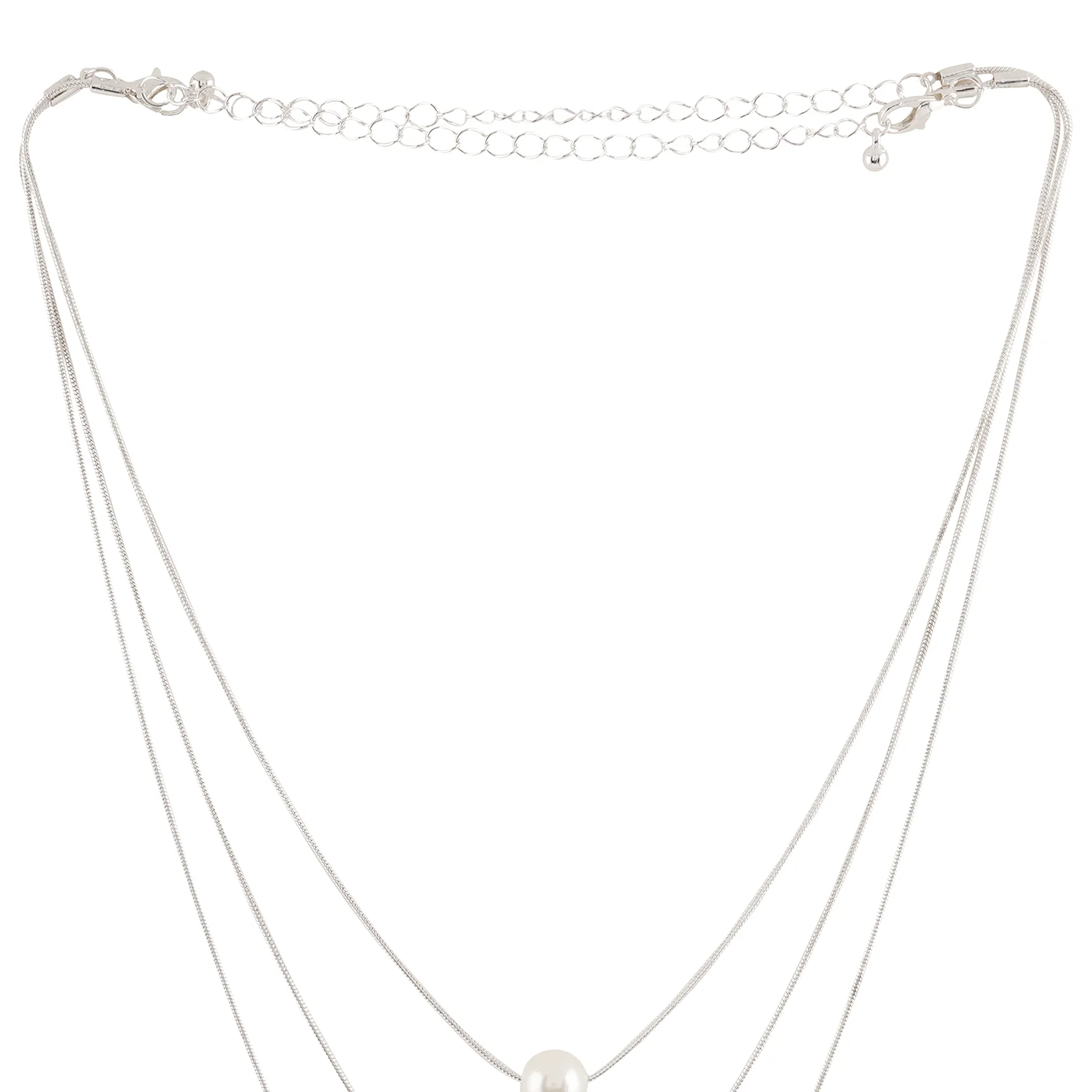Bewitched Bettie Pearl layered Silver Necklace - Image 6