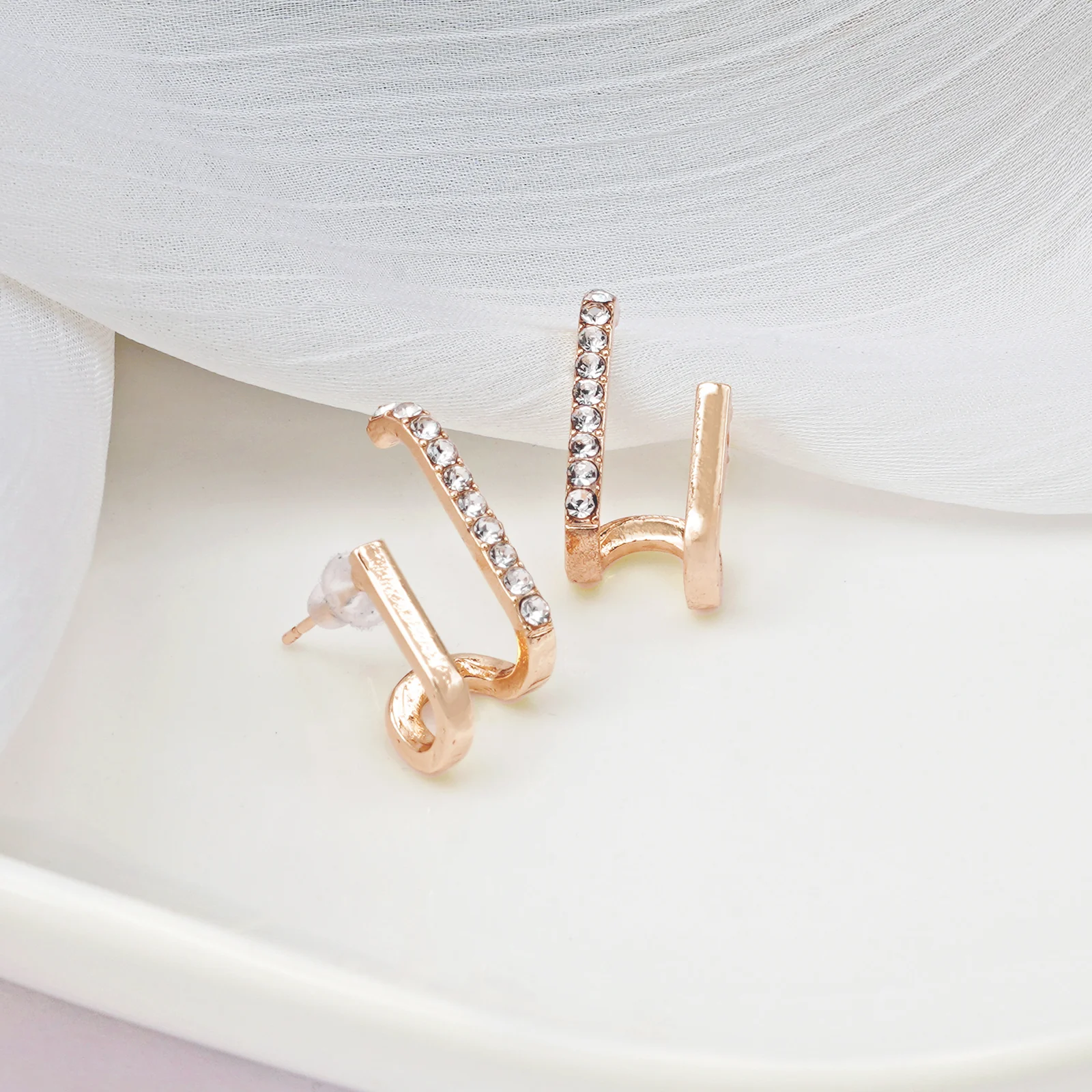 Bewitched Billie Gold And Rhinestone Earring - Image 2