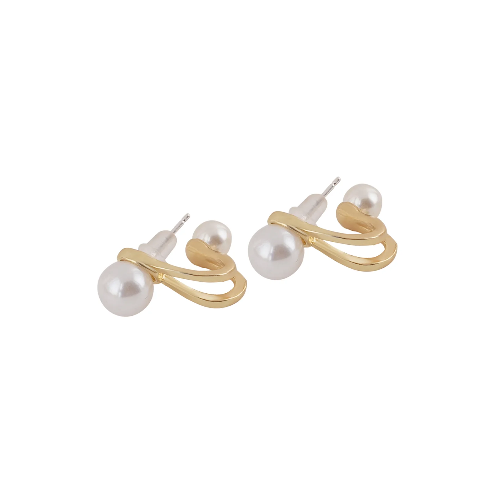 Bewitched Cindy Gold And Pearl Stud Earrings - Image 5