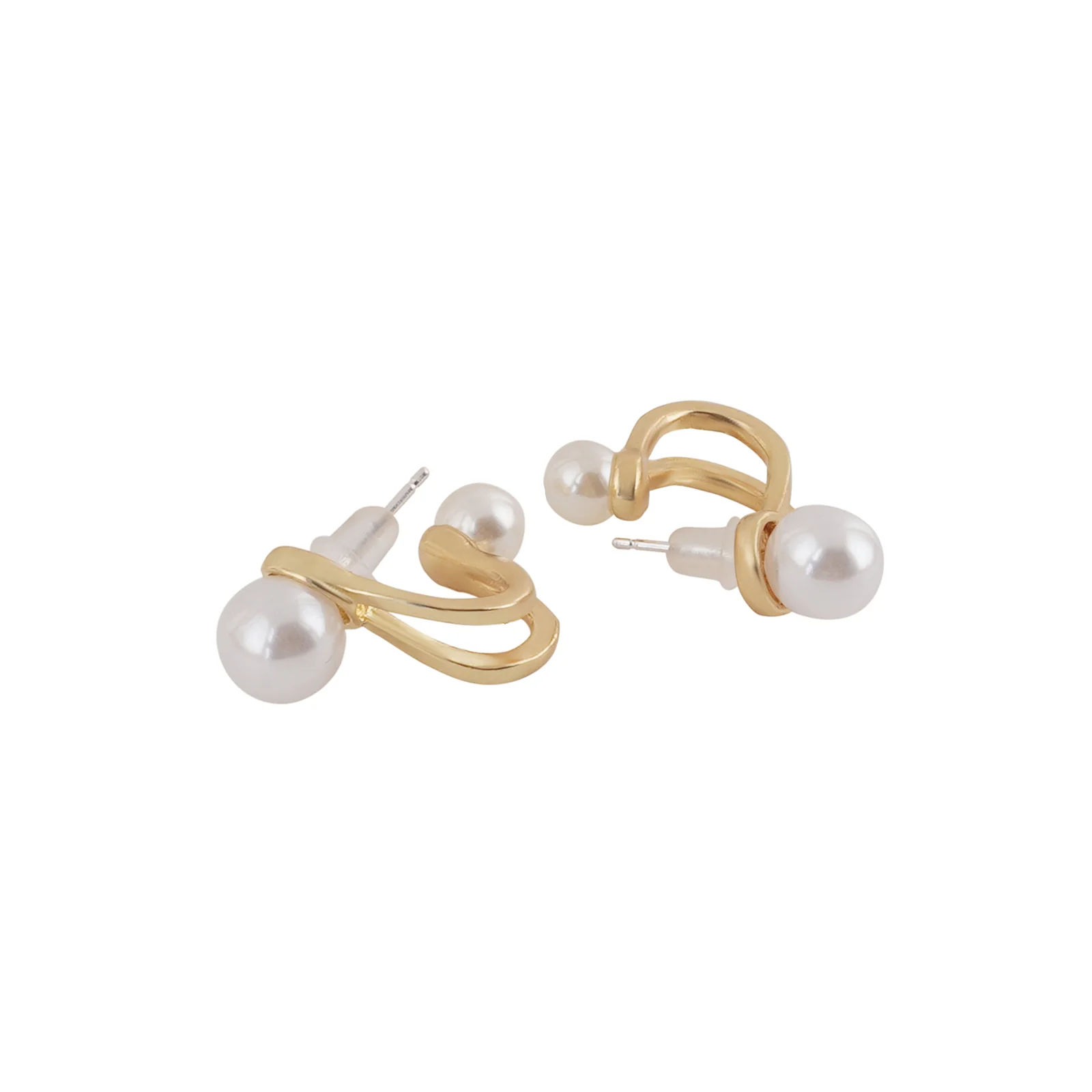 Bewitched Cindy Gold And Pearl Stud Earrings - Image 6