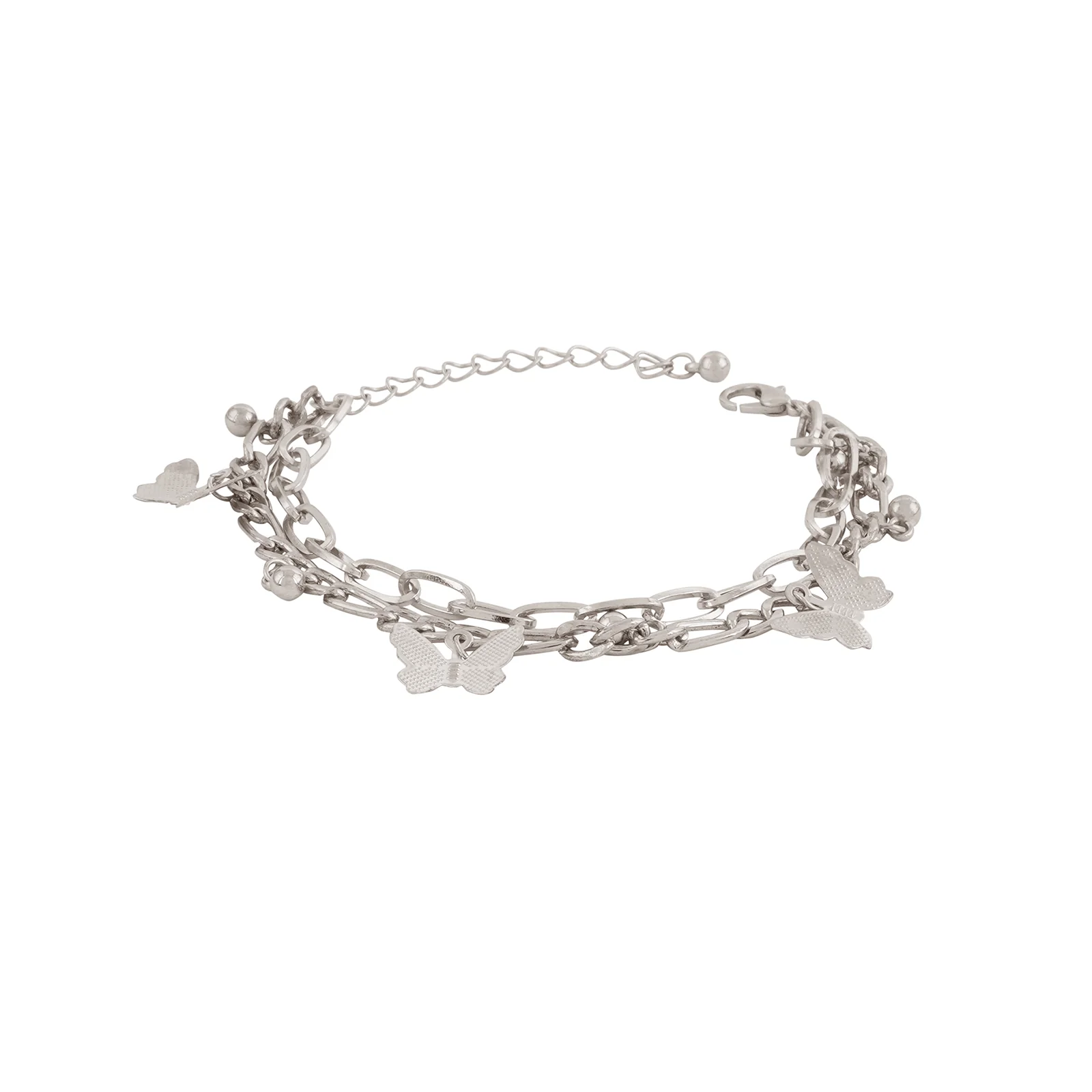 Bewitched Cystine Silver Butterfly Charm Bracelet - Image 4