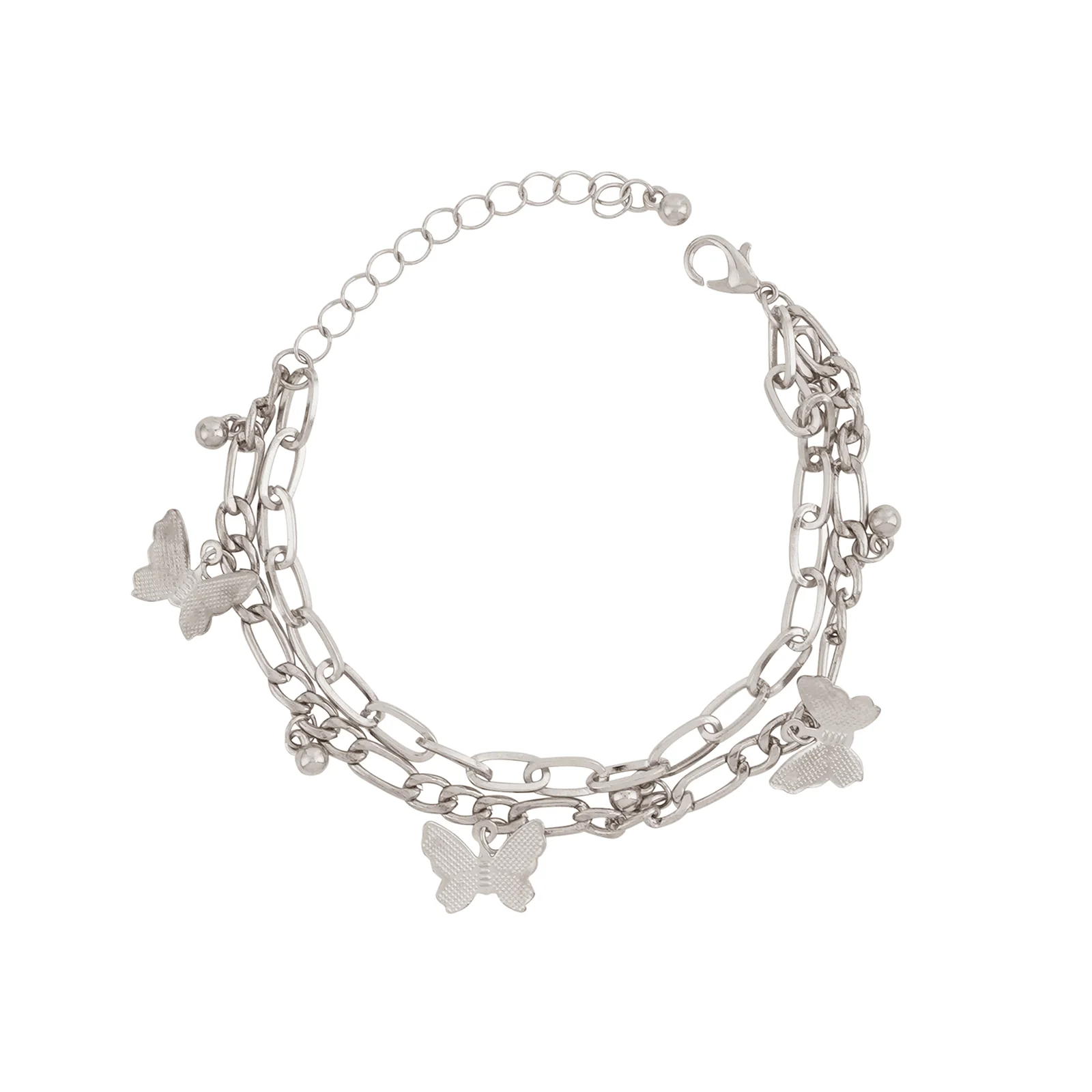 Bewitched Cystine Silver Butterfly Charm Bracelet - Image 6