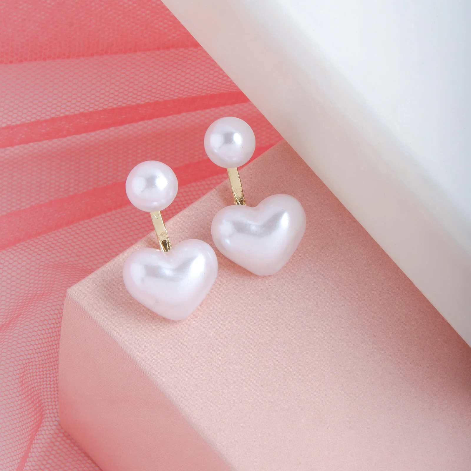 Bewitched Dasie Pearl Heart Drop Earrings - Image 2