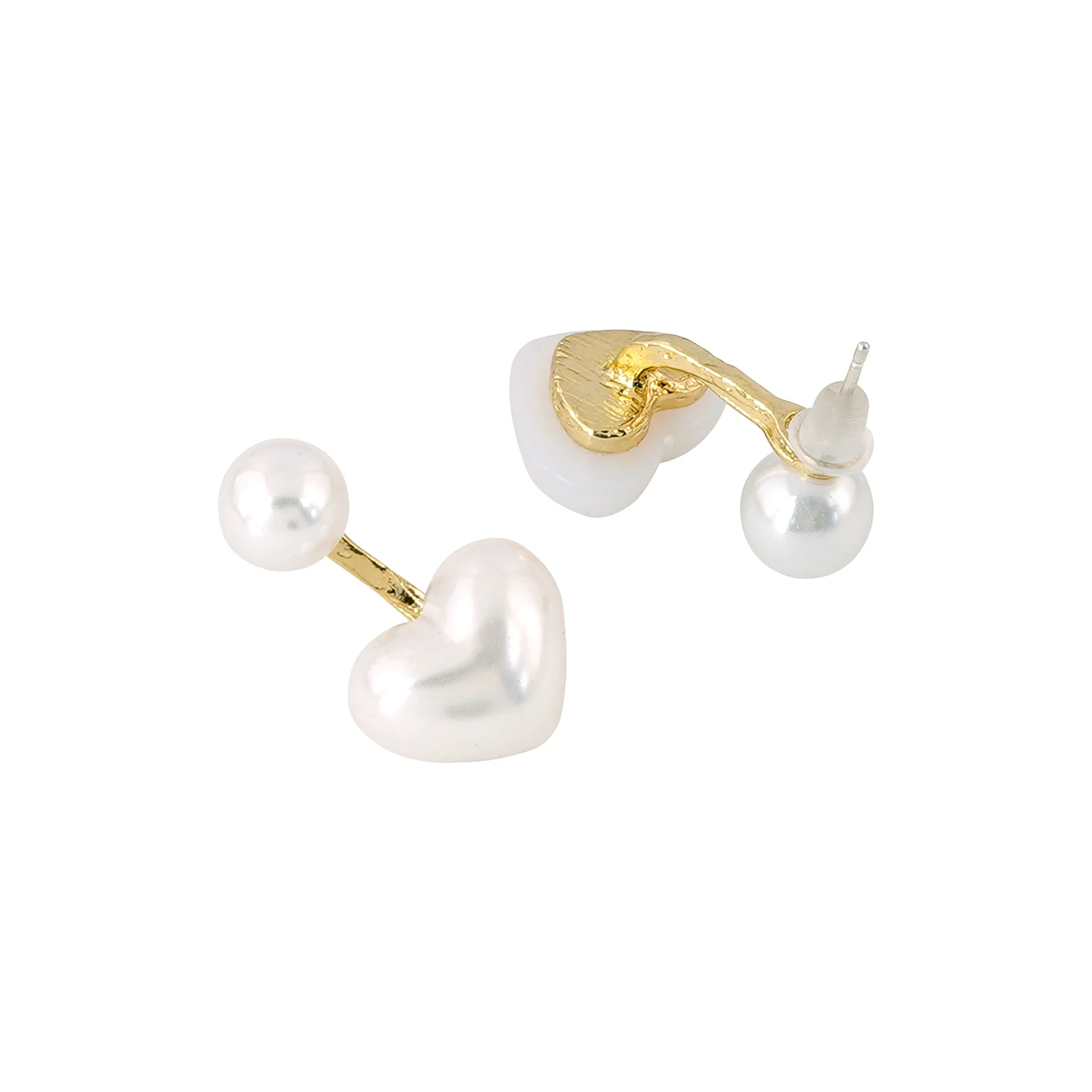 Bewitched Dasie Pearl Heart Drop Earrings - Image 4