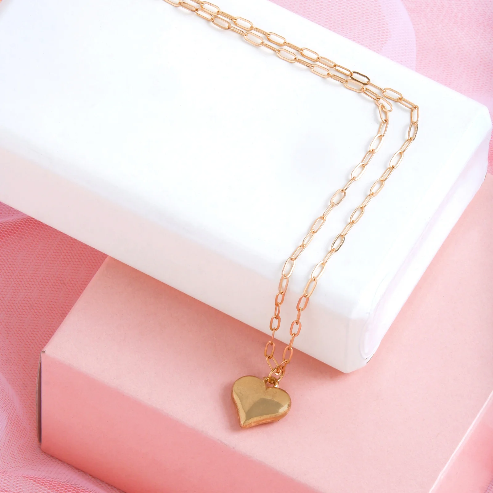 Bewitched Gilmore Dainty Heart Pendant Gold Necklace - Image 3