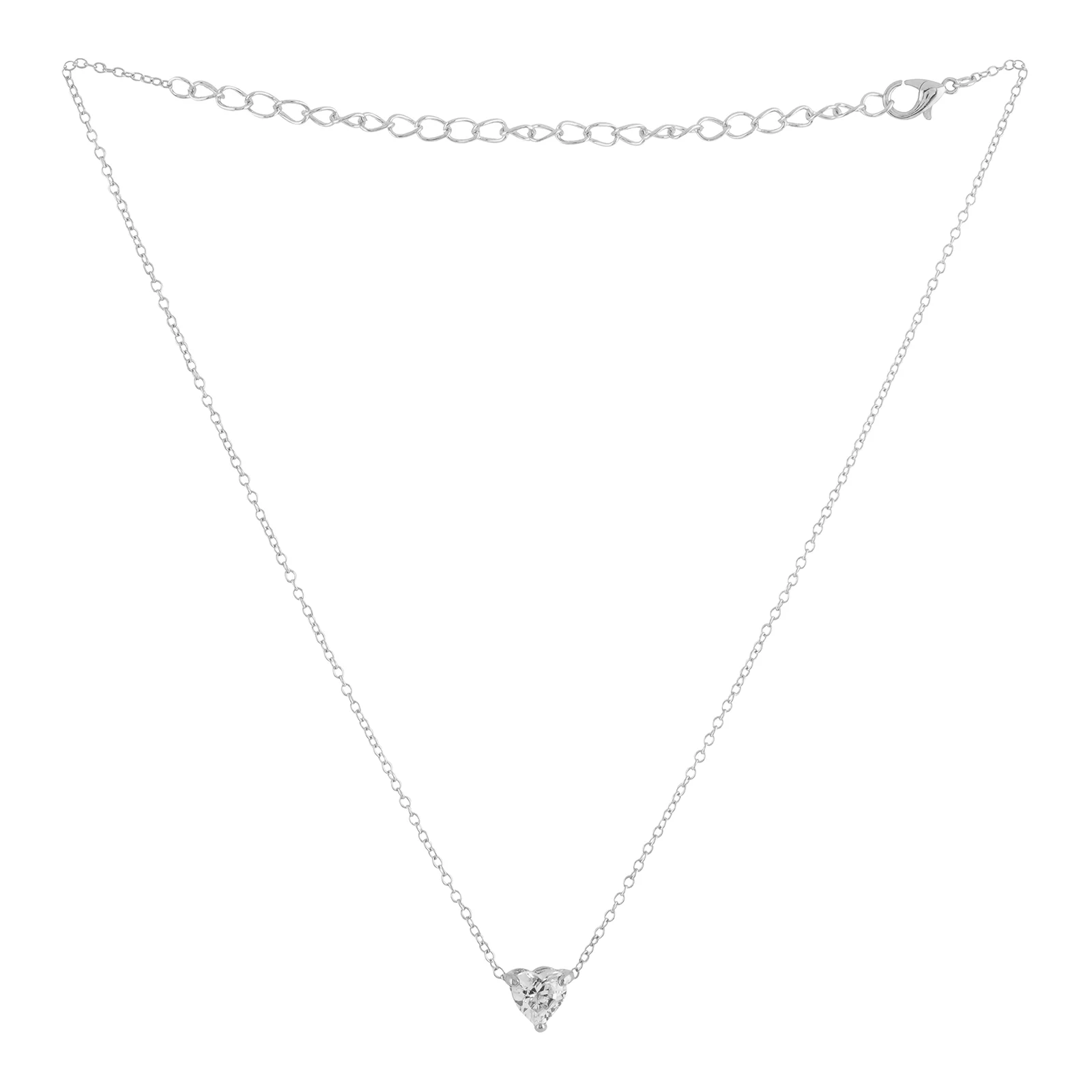 Bewitched Jaqleen Dainty Rhinestone Silver Necklace - Image 3