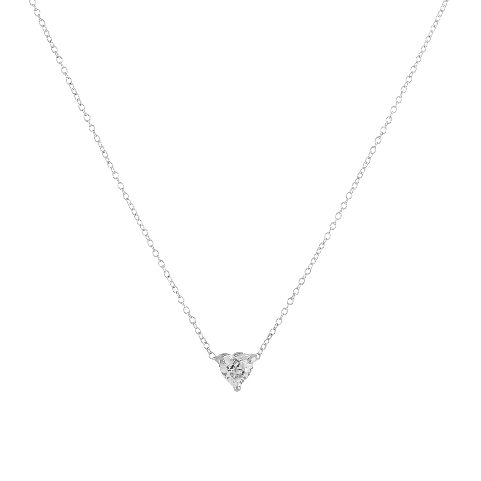 Bewitched Jaqleen Dainty Rhinestone Silver Necklace - Image 4