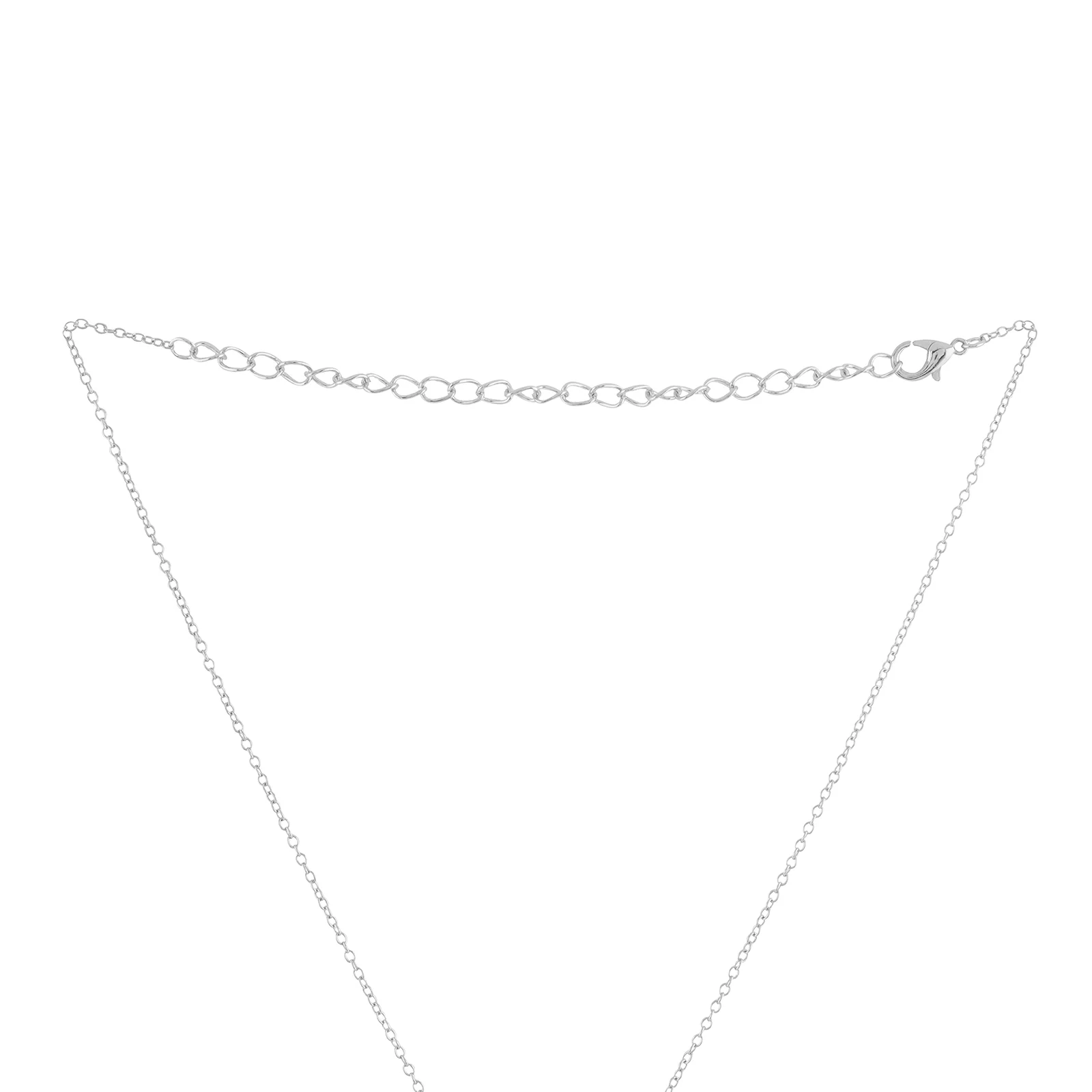 Bewitched Jaqleen Dainty Rhinestone Silver Necklace - Image 5