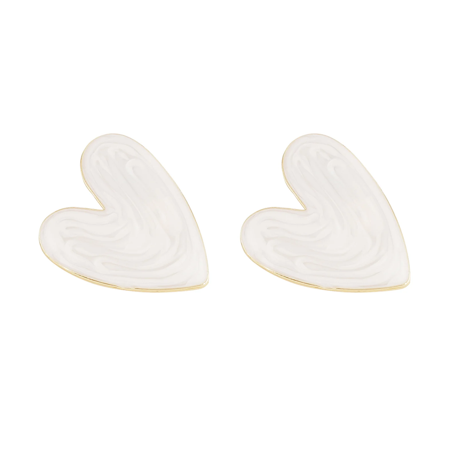 Bewitched Kenie White Resin Heart Studs - Image 4