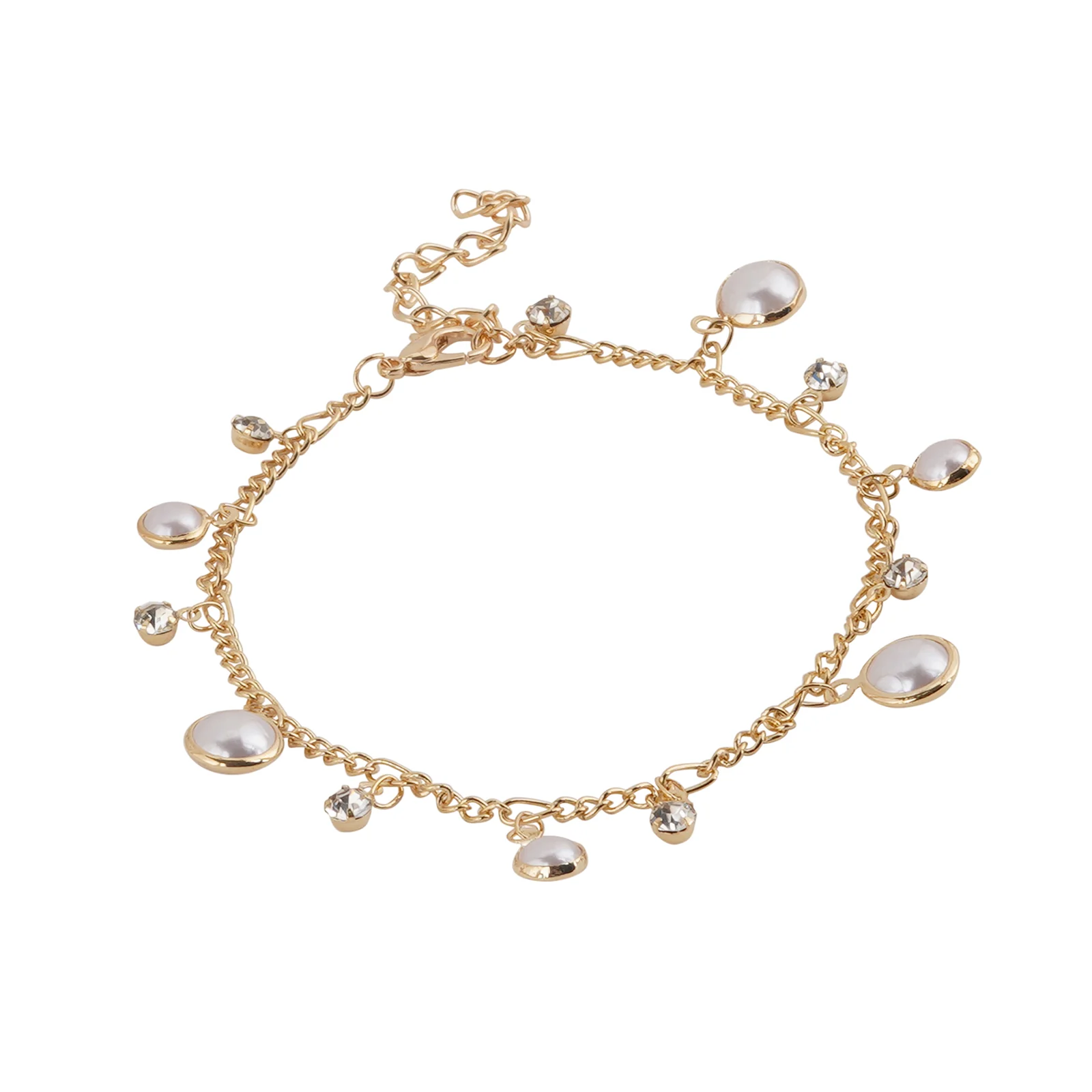 Bewitched Mariam Gold and Pearl Anklet - Image 6
