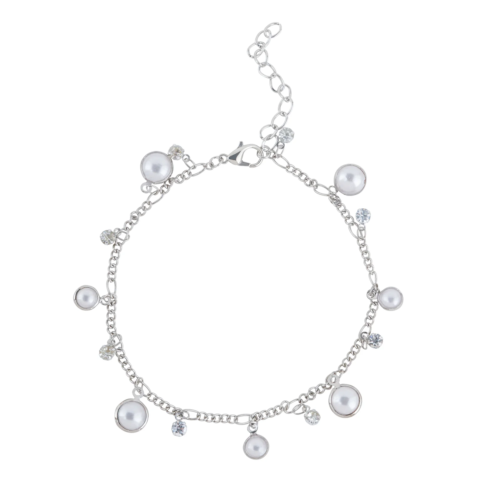 Bewitched Mariam Silver and Pearl Anklet - Image 4