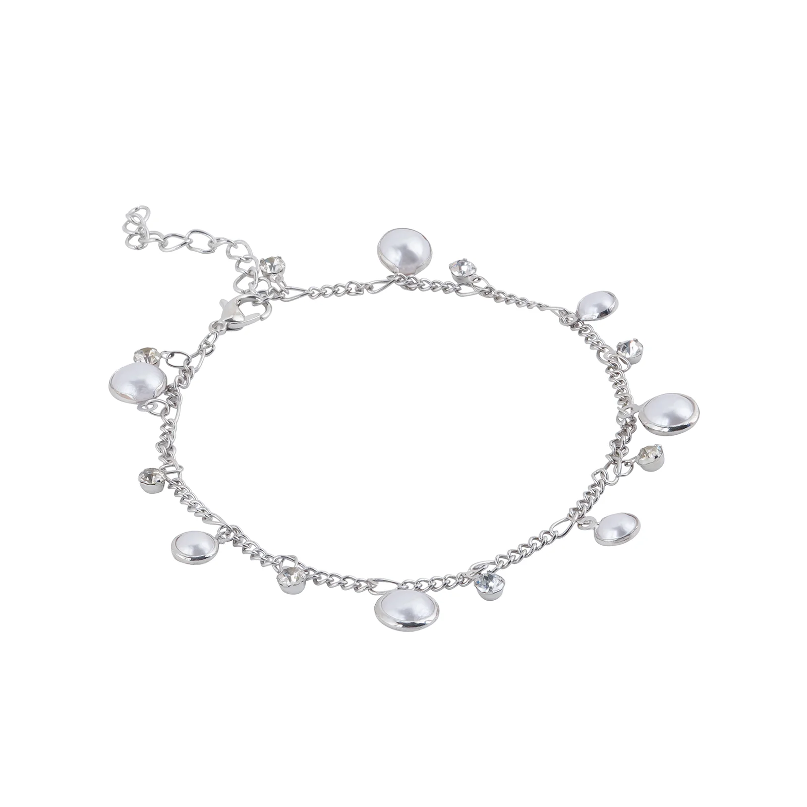 Bewitched Mariam Silver and Pearl Anklet - Image 5