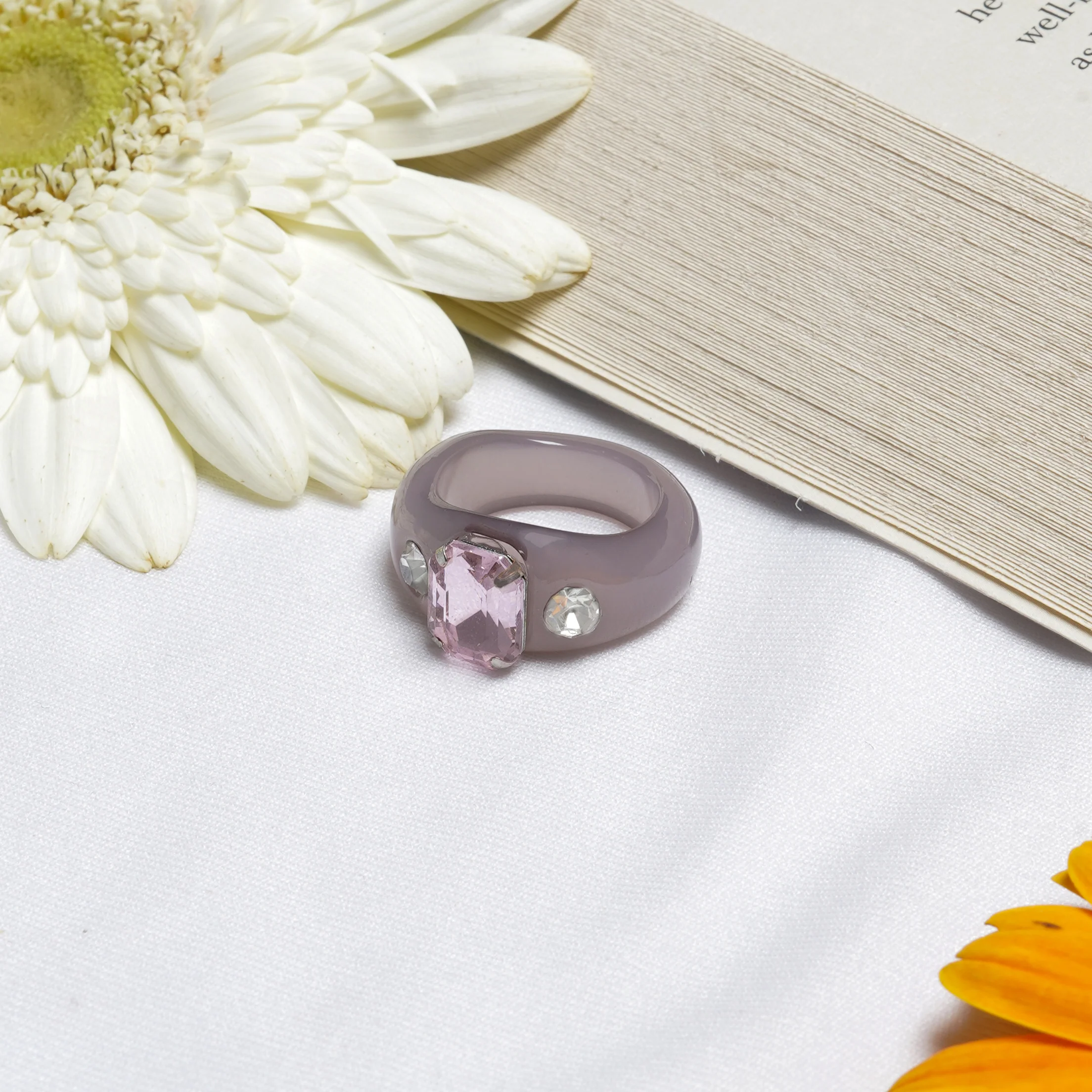 Bewitched Mel Rhinestone Grey Ring - Image 2