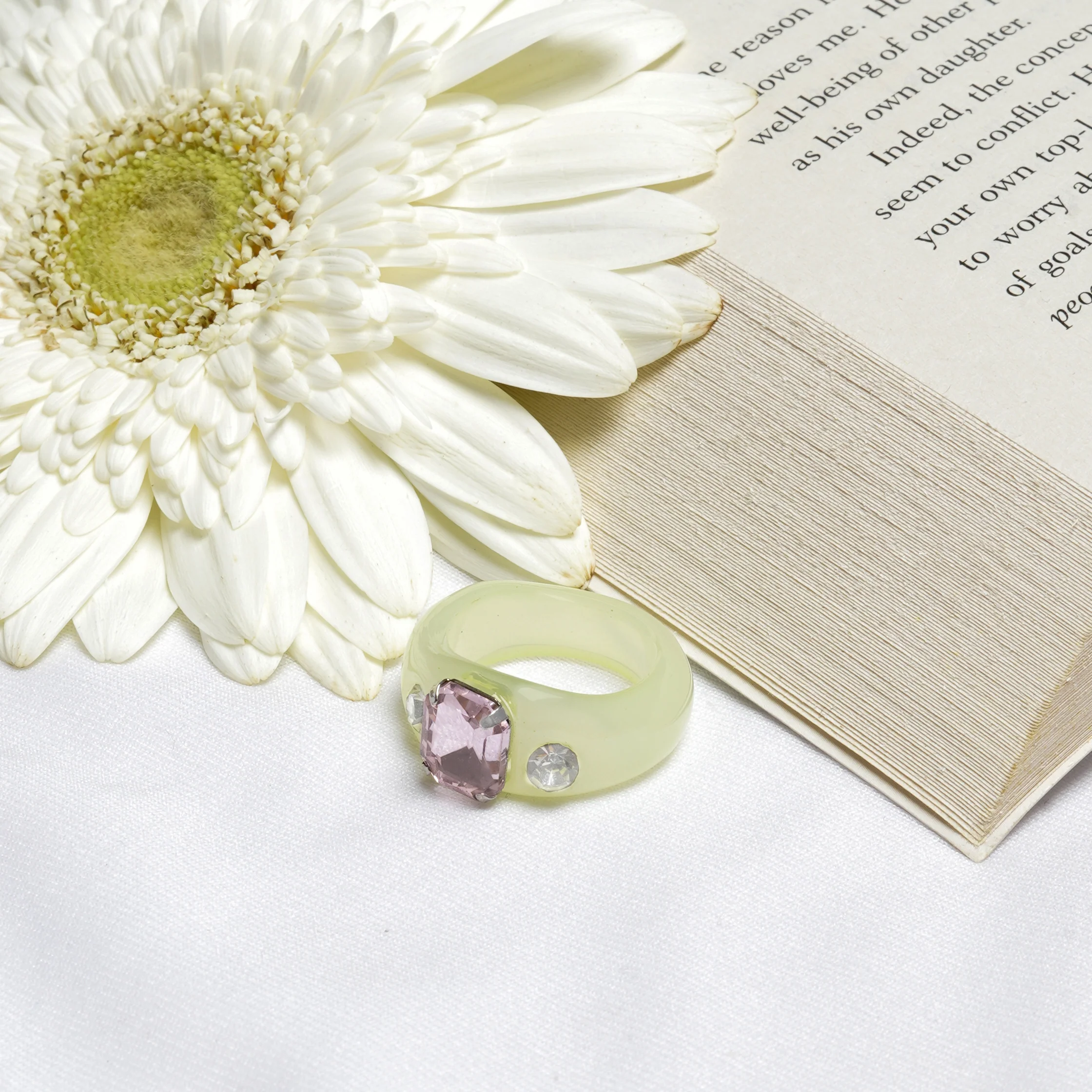 Bewitched Mel Rhinestone Yellow Ring - Image 2