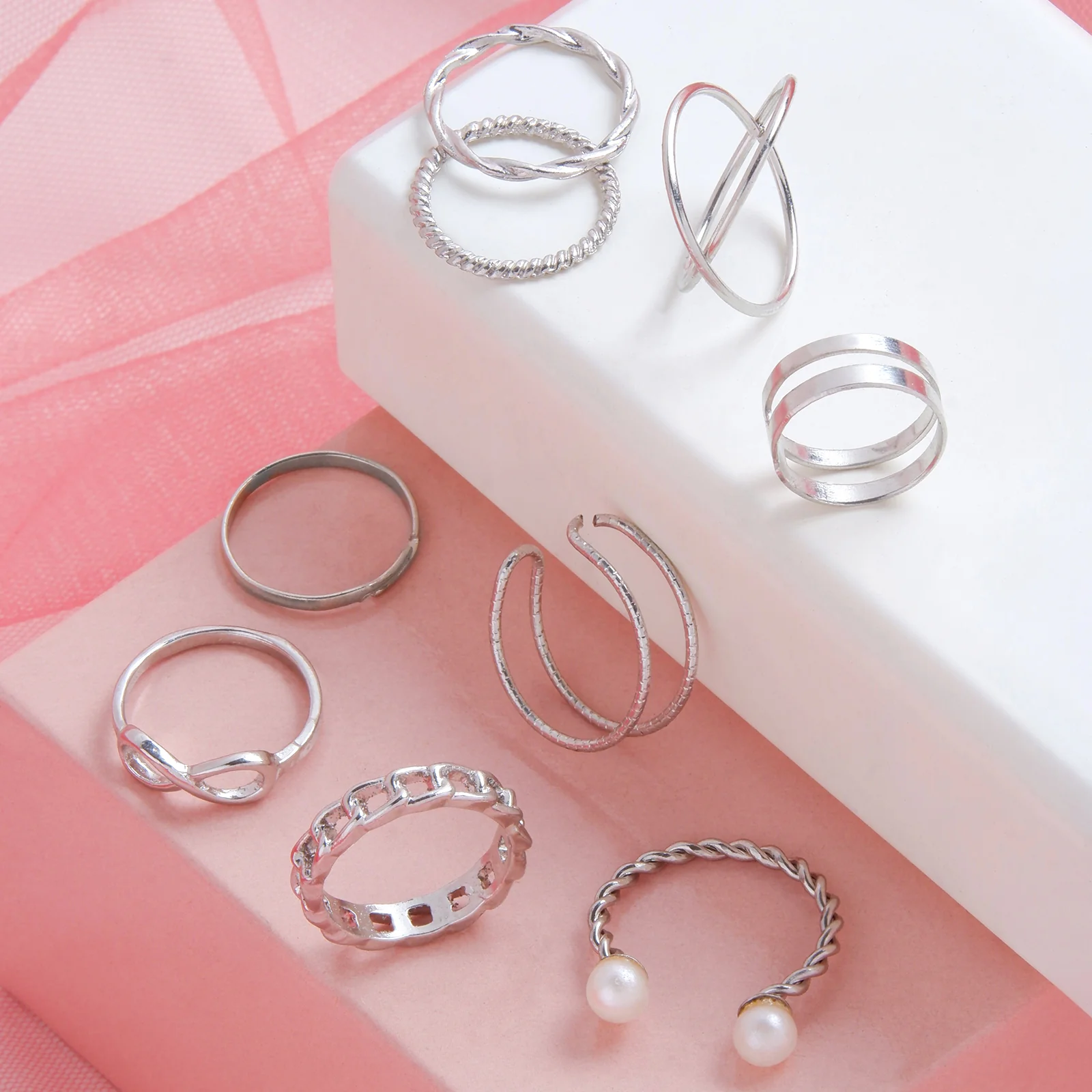 Bewitched Norine Silver Ring Stack - Image 3