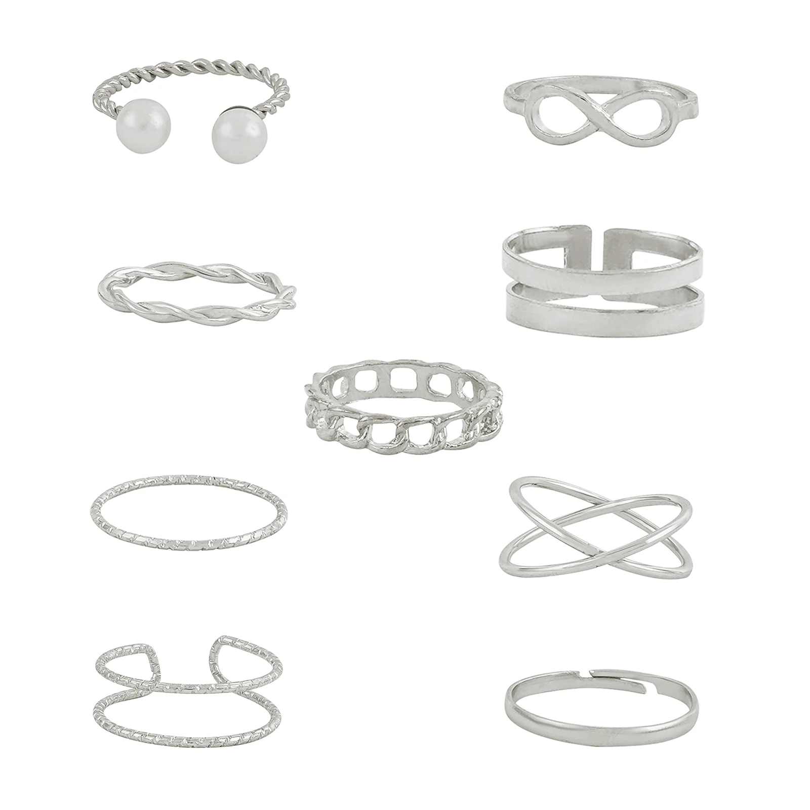 Bewitched Norine Silver Ring Stack - Image 4