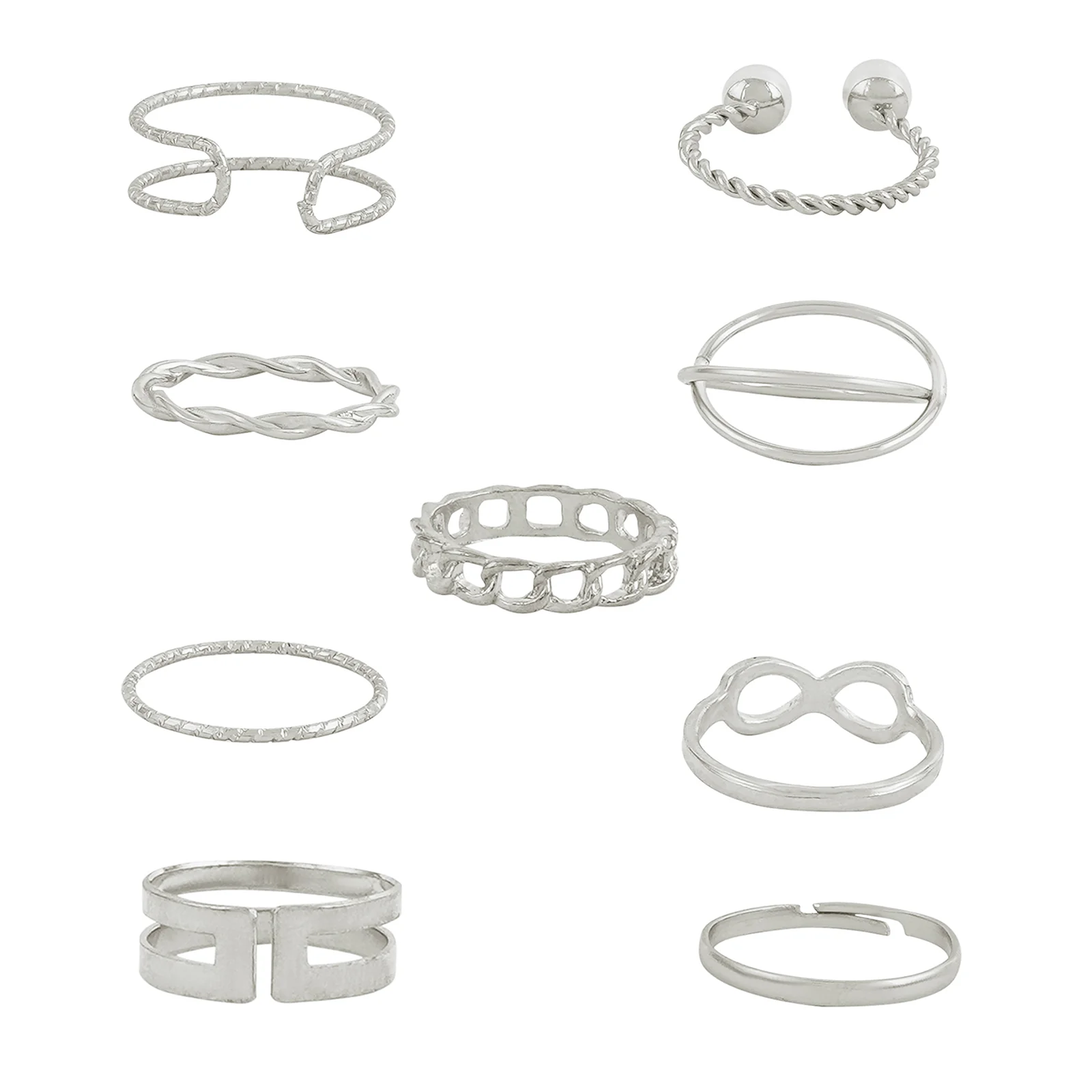 Bewitched Norine Silver Ring Stack - Image 6