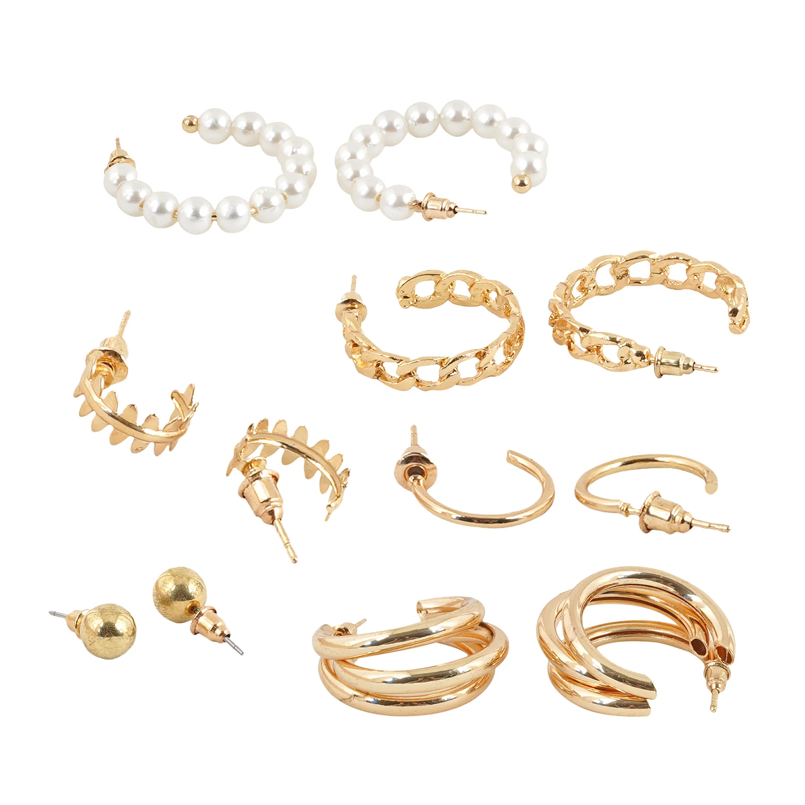 Bewitched Poe Gold And Pearl Earring Set - Image 4