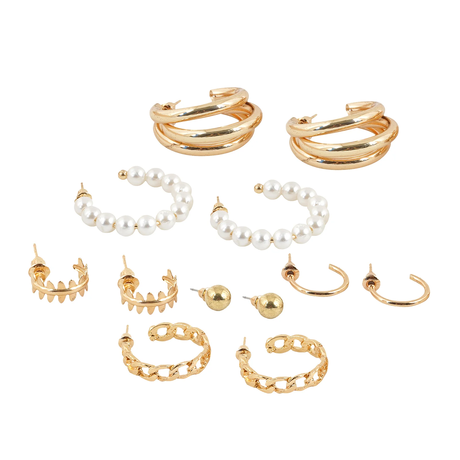 Bewitched Poe Gold And Pearl Earring Set - Image 5