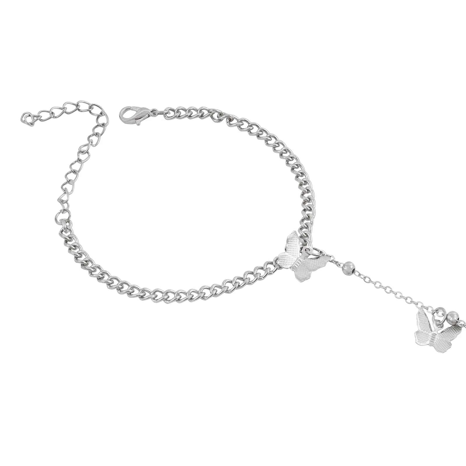 Bewitched Sabrina Butterfly Charm Silver Hand chain Bracelet - Image 5