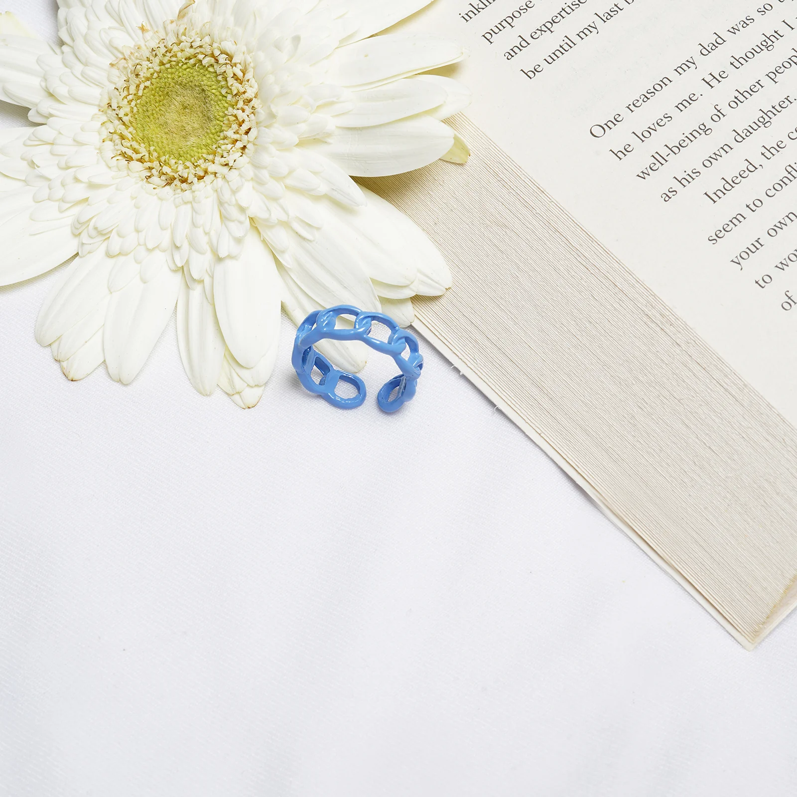 Bewitched Salsa Powder Blue Chainlink Ring - Image 2