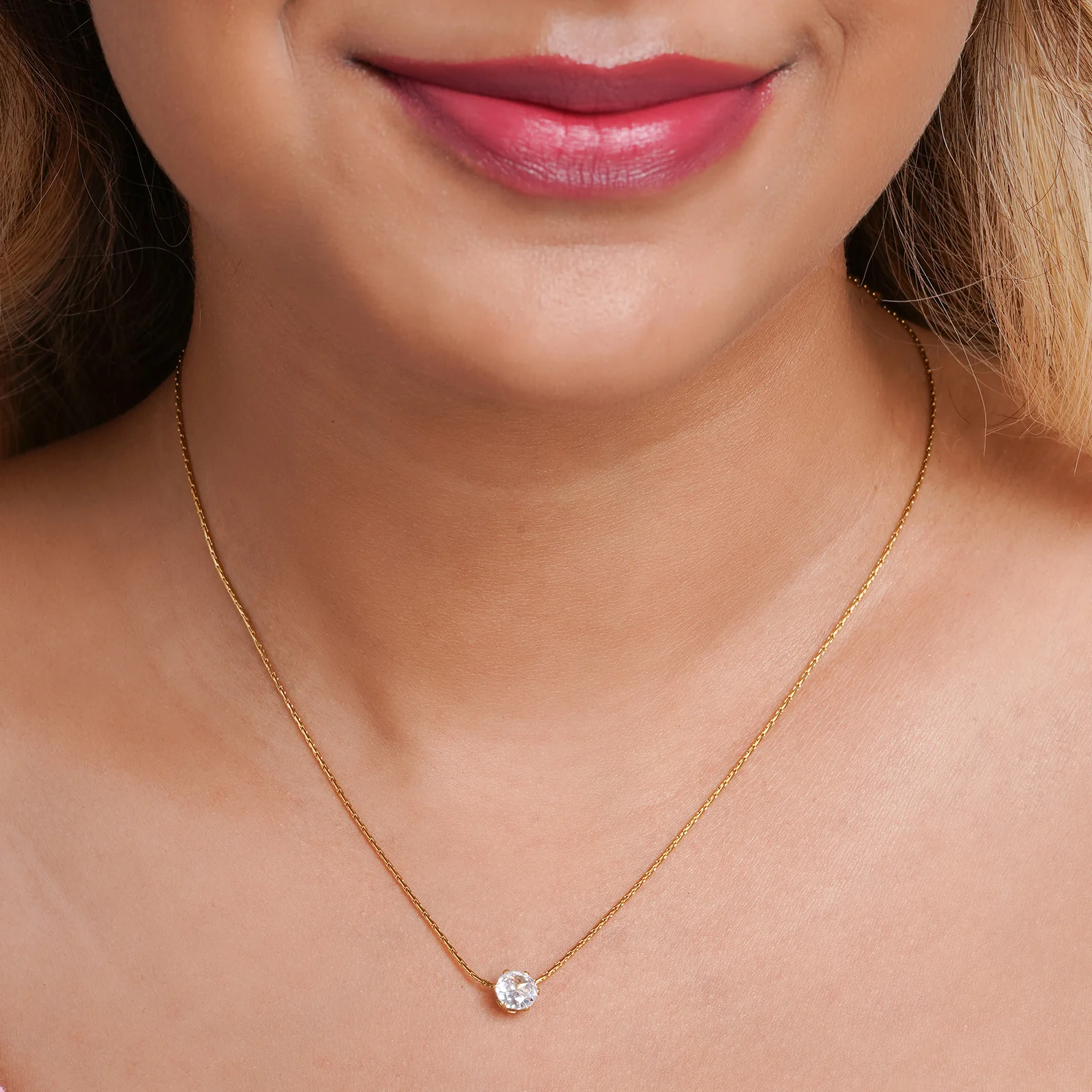 Bewitched Sincasa Dainty Stone Gold Pendant - Image 2