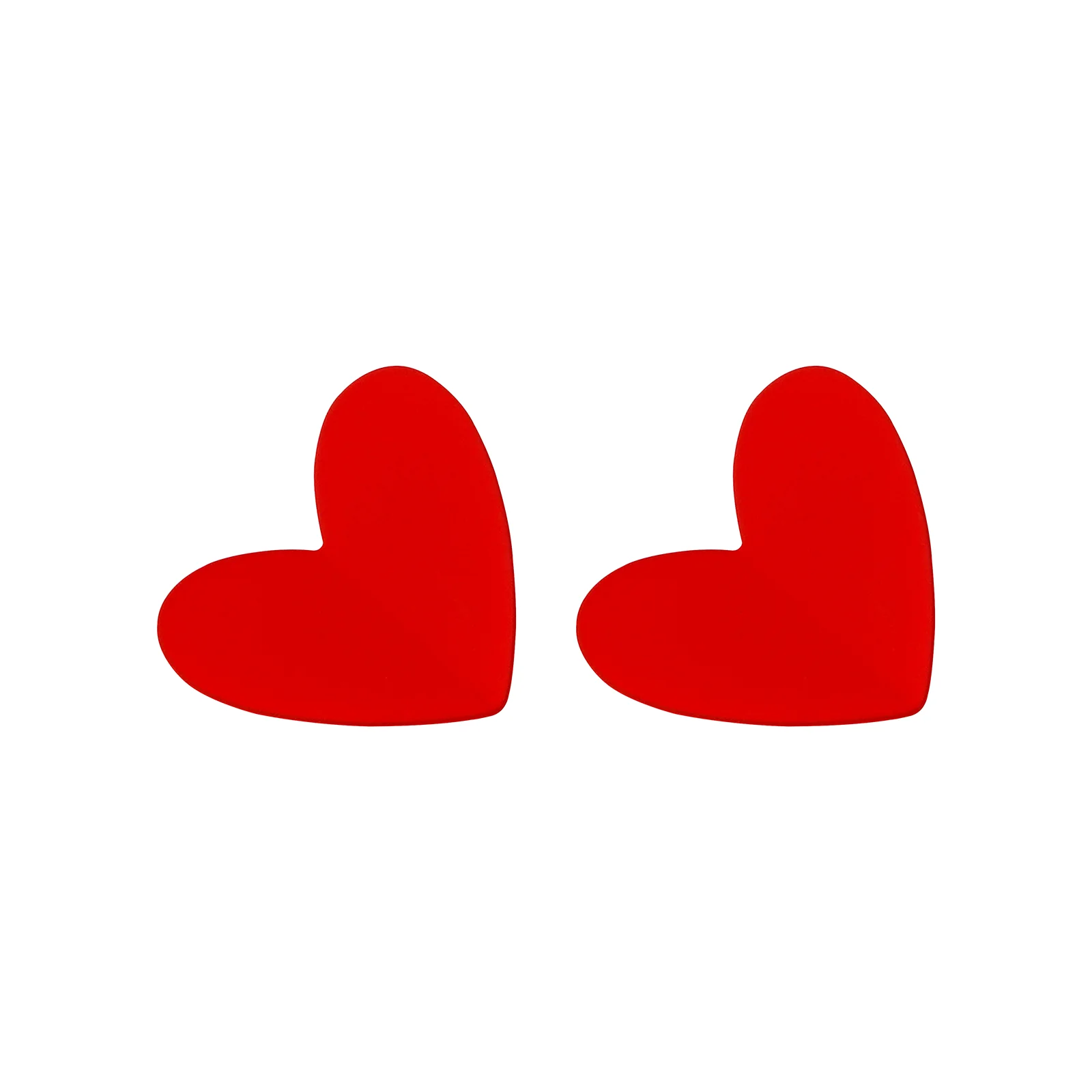 Bewitched Tressa Red Fold Heart Stud Earrings - Image 4