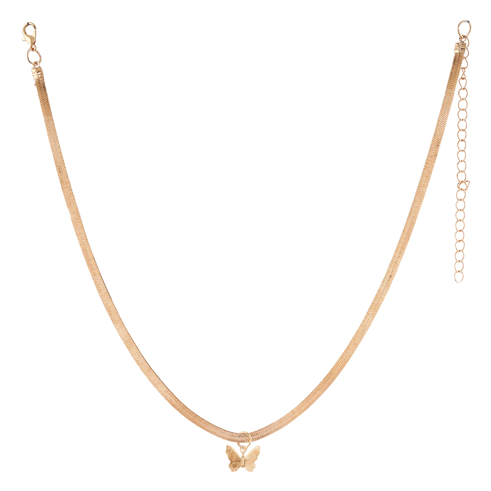 Bewitched Veronica Sleek Gold Chain Butterfly Charm Necklace - Image 3