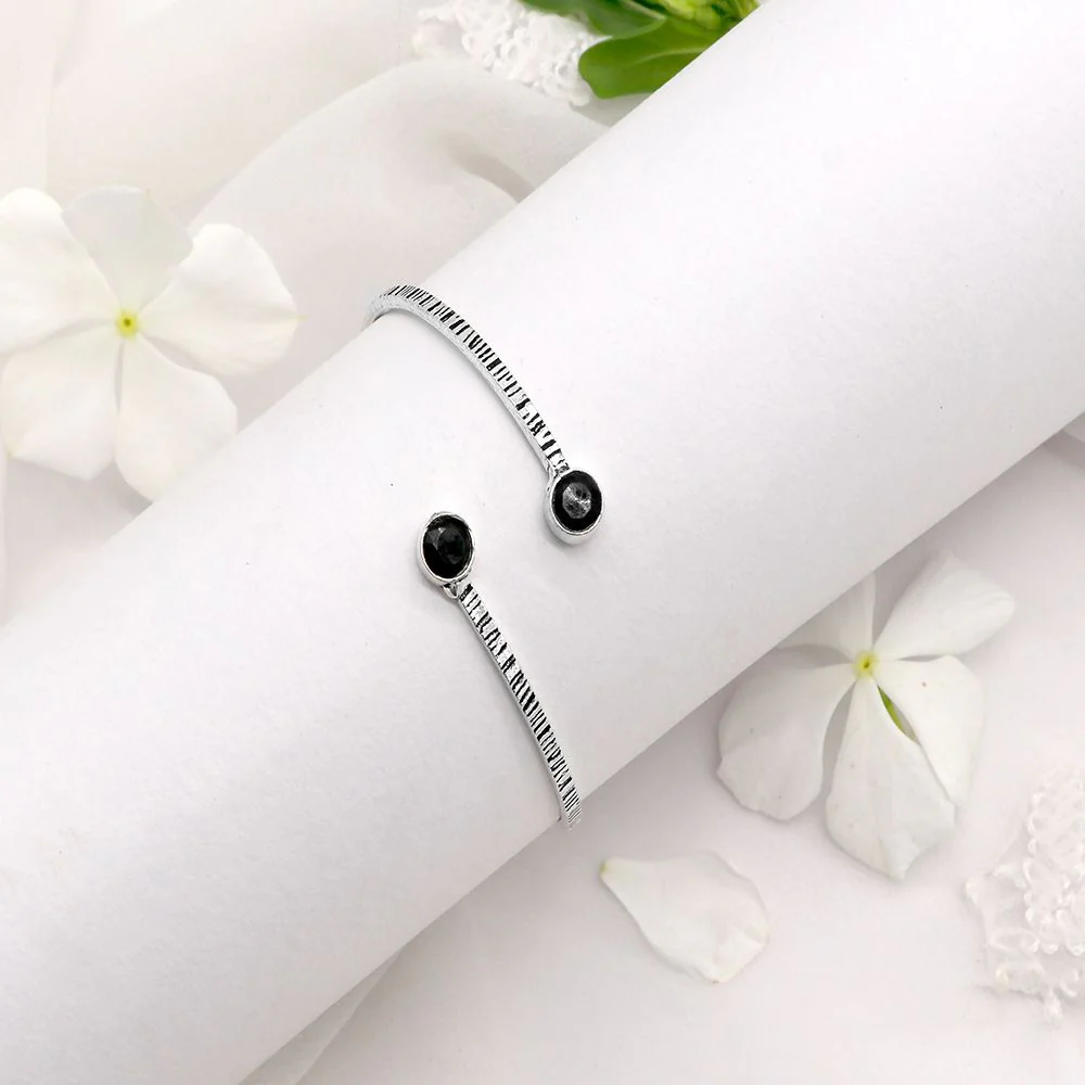 Bhamini Black Silver Oxidized Bracelet - Image 2