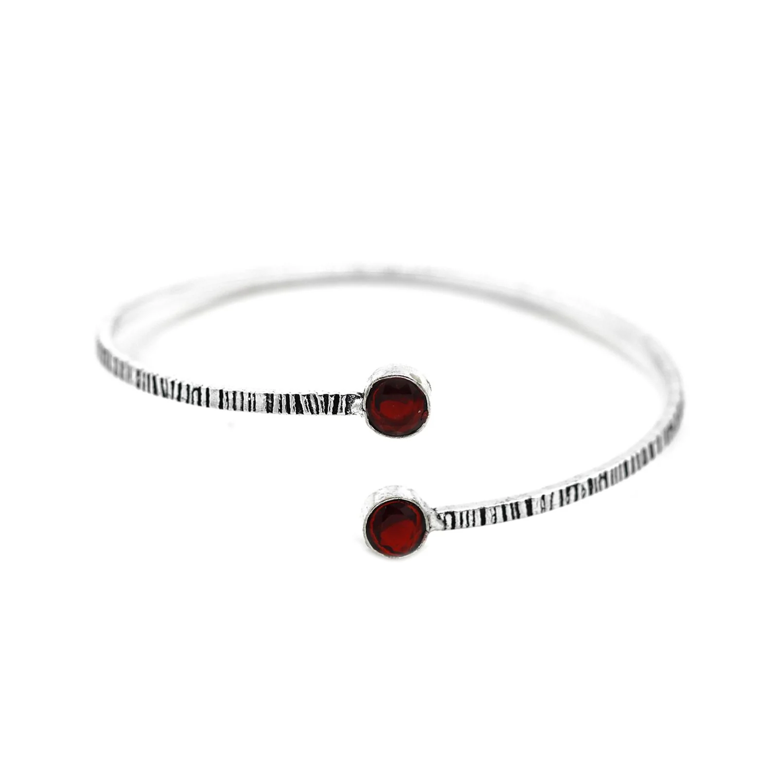 Bhamini Red Silver Oxidized Bracelet - Image 3