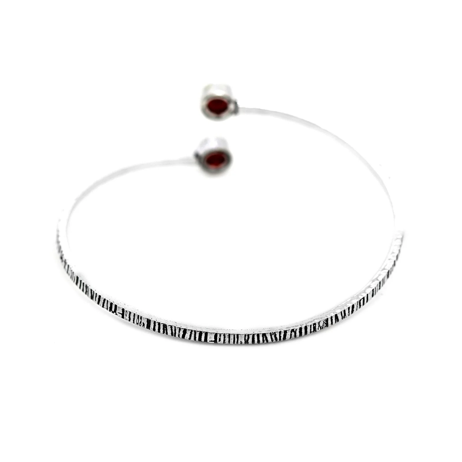 Bhamini Red Silver Oxidized Bracelet - Image 6
