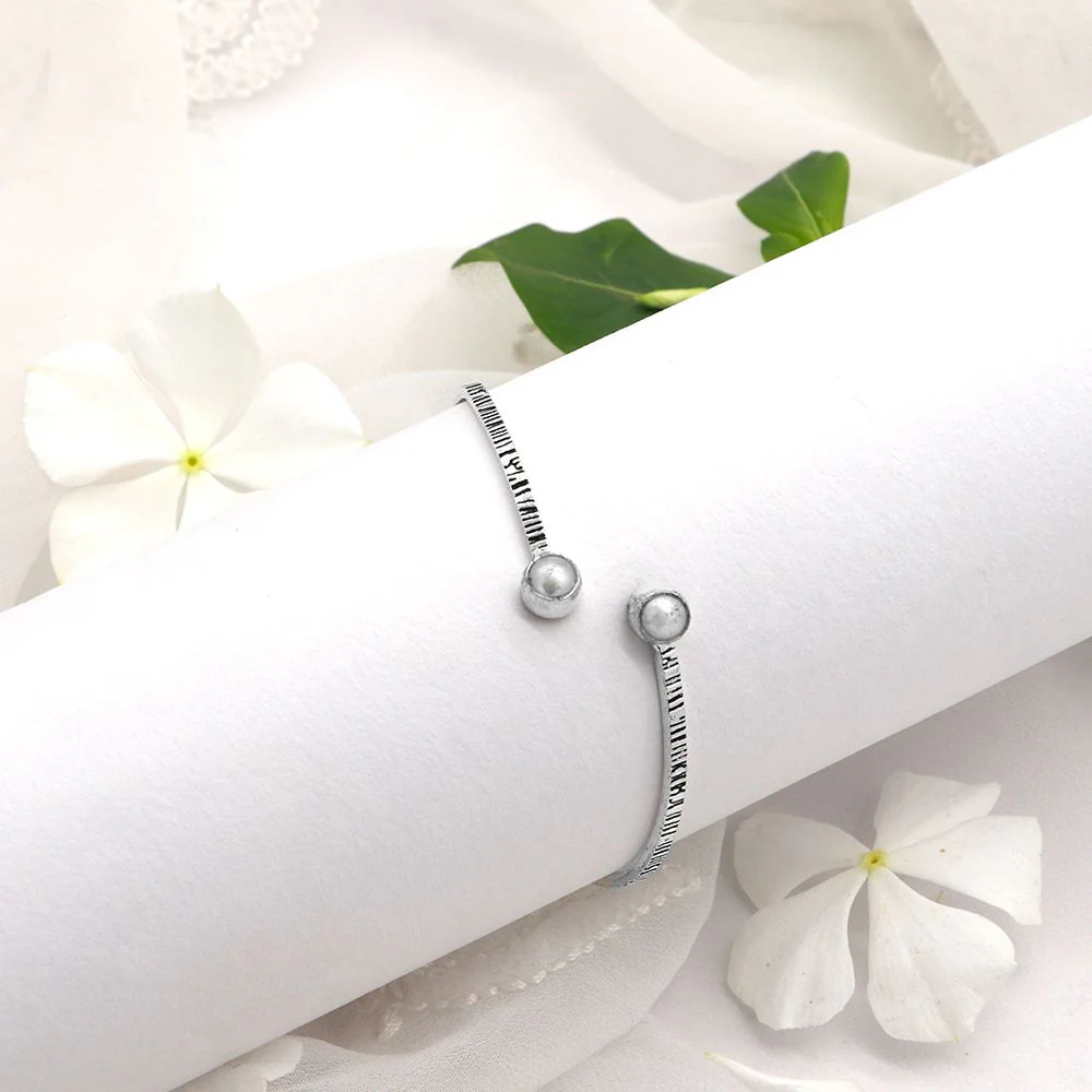 Bhamini White Silver Oxidized Bracelet - Image 2