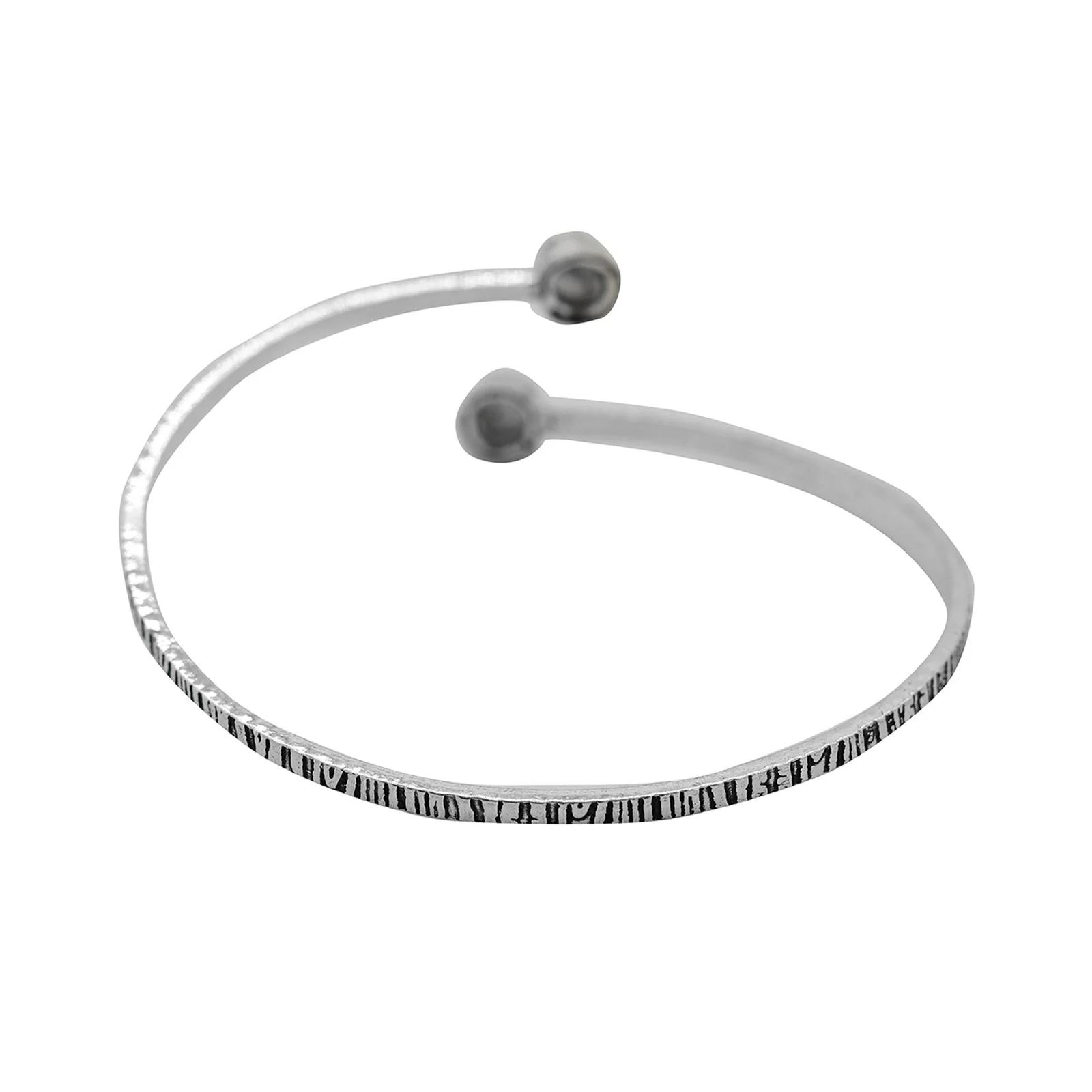 Bhamini White Silver Oxidized Bracelet - Image 6