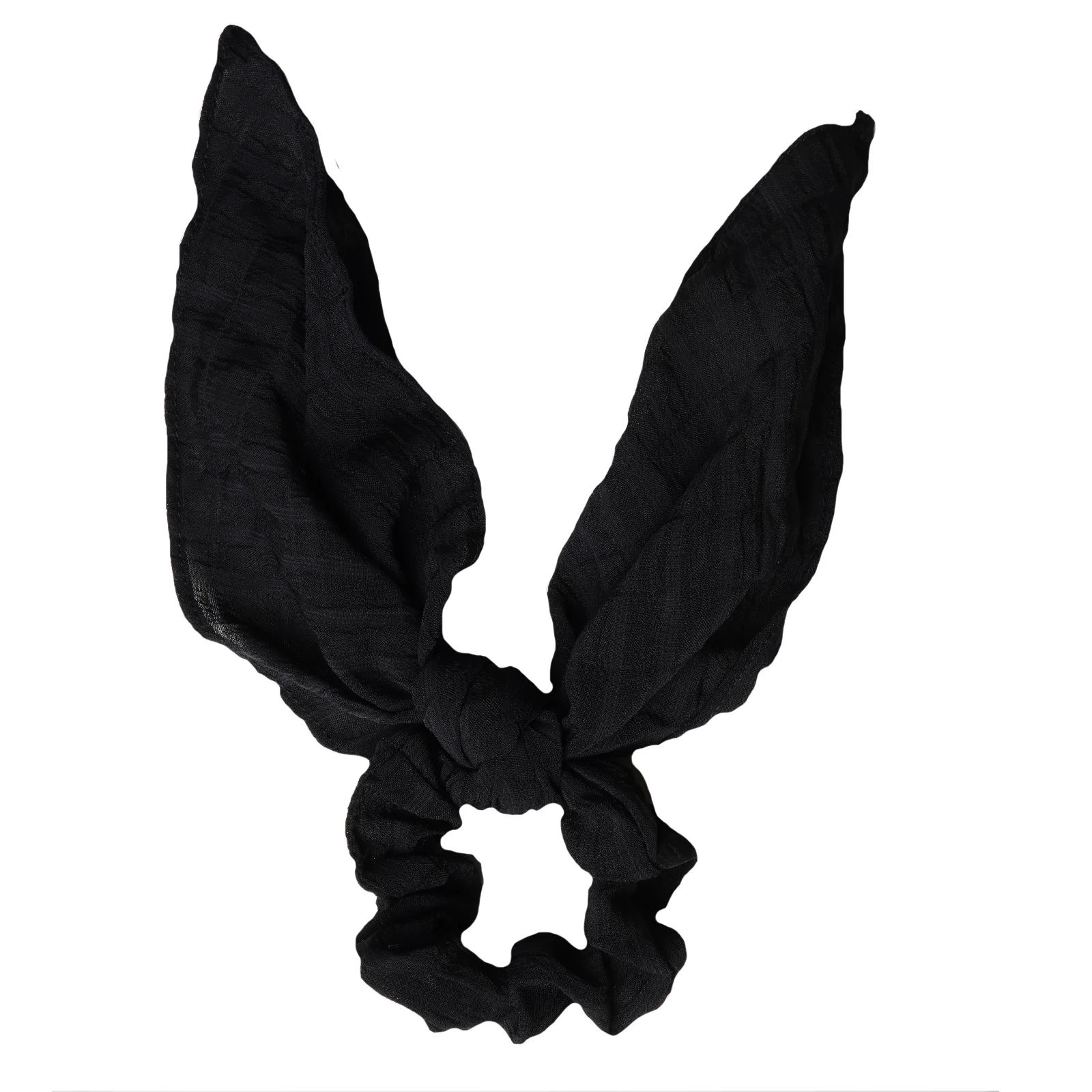 Black Scarf Style Scrunchie - Image 3