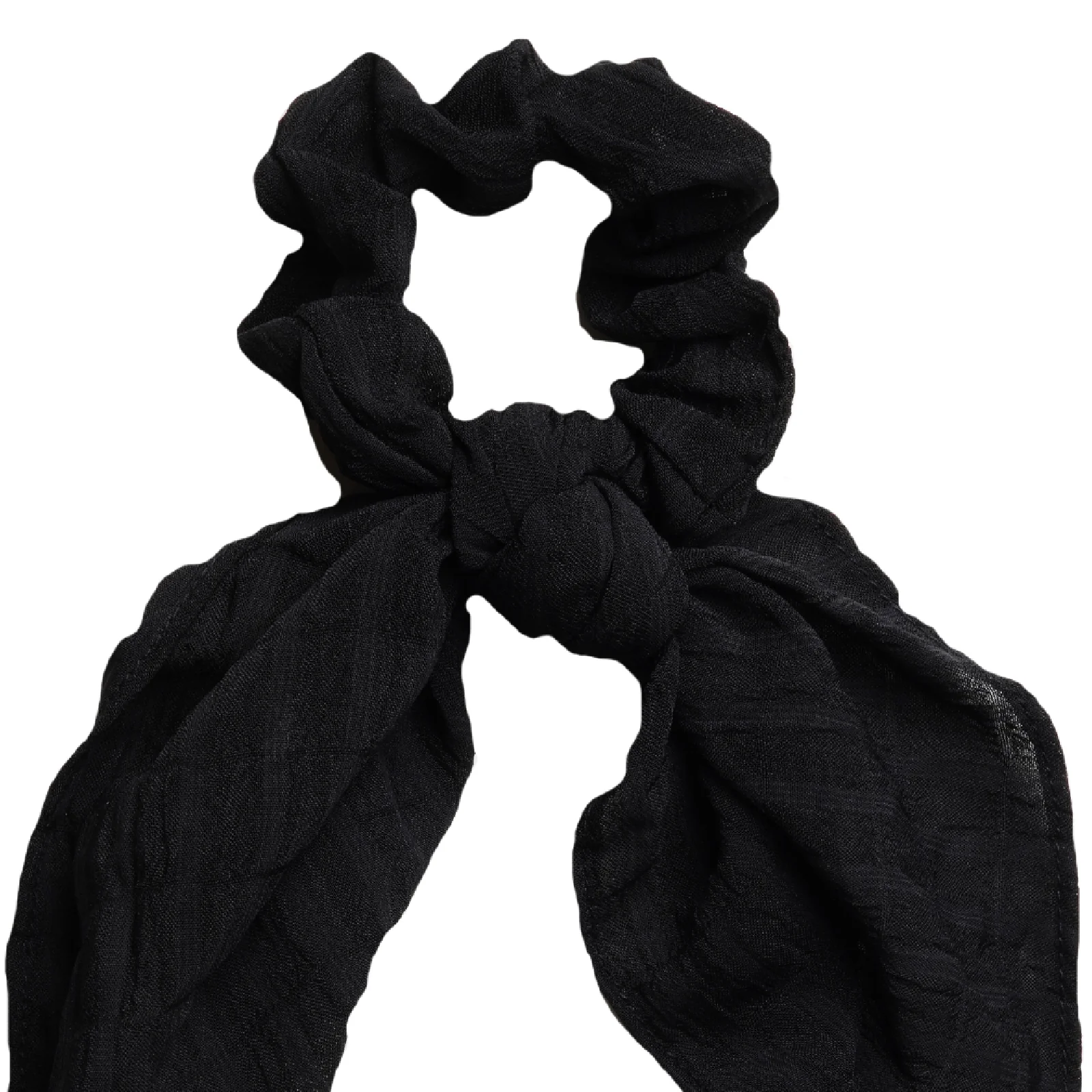 Black Scarf Style Scrunchie - Image 4