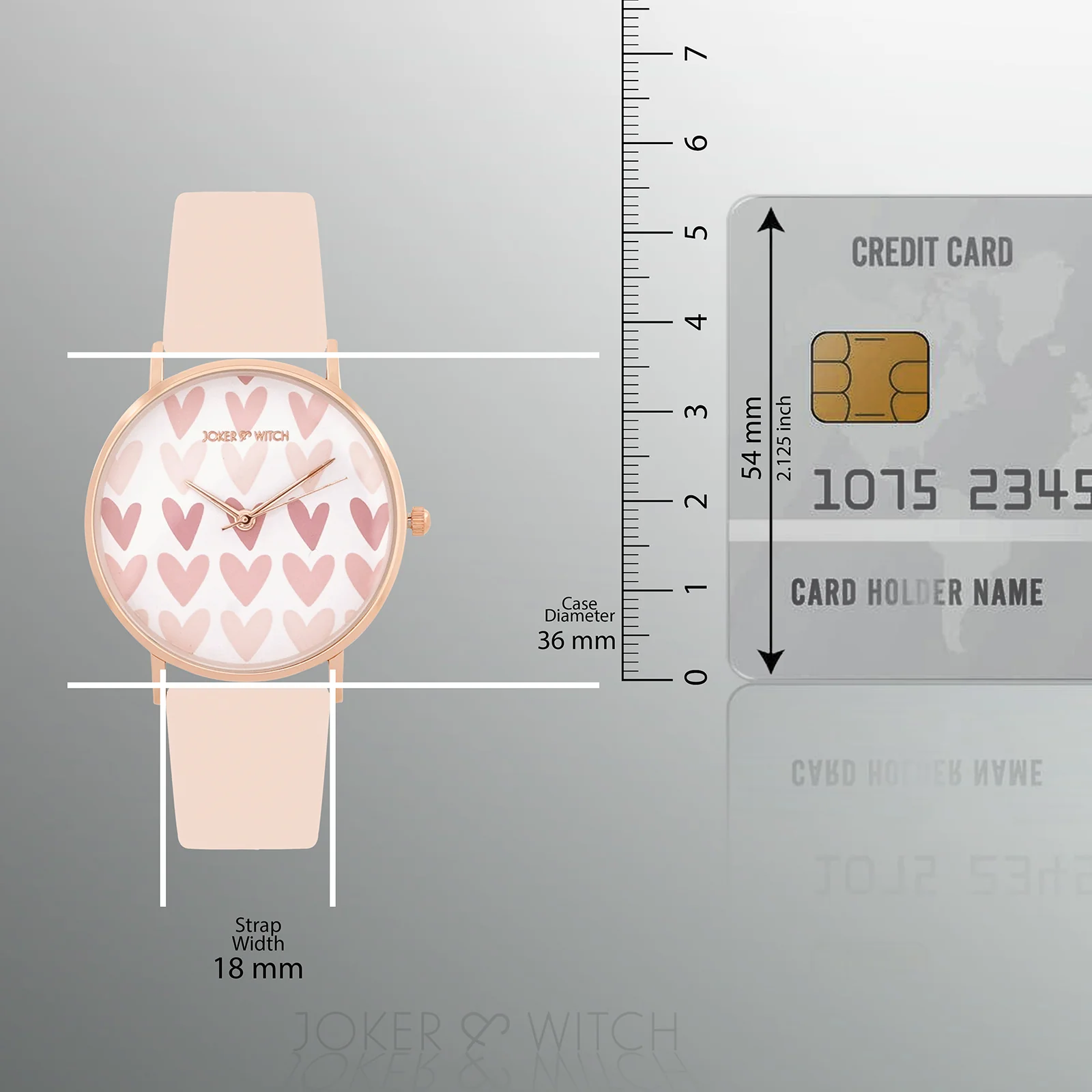 Printed Blissful Pink Medium Dial PU Strap Women's Watch - Image 8