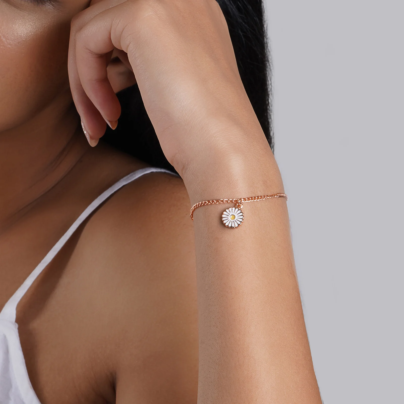 Blooming Rose Gold Bracelet Charm - Image 2