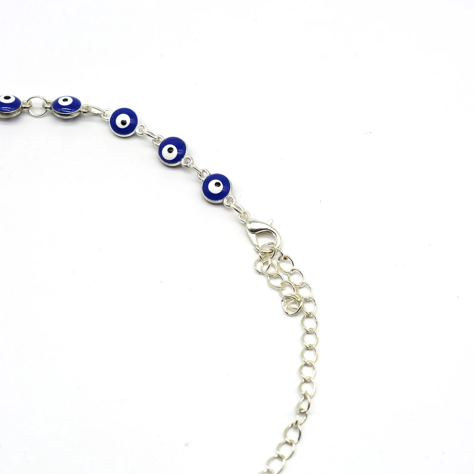 Blue Evil Eye Silver Choker - Image 5