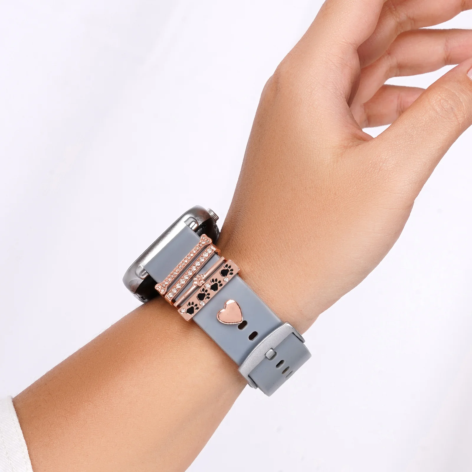 Blushing Heartbeat Rosegold Ring Watch Charm - Image 2