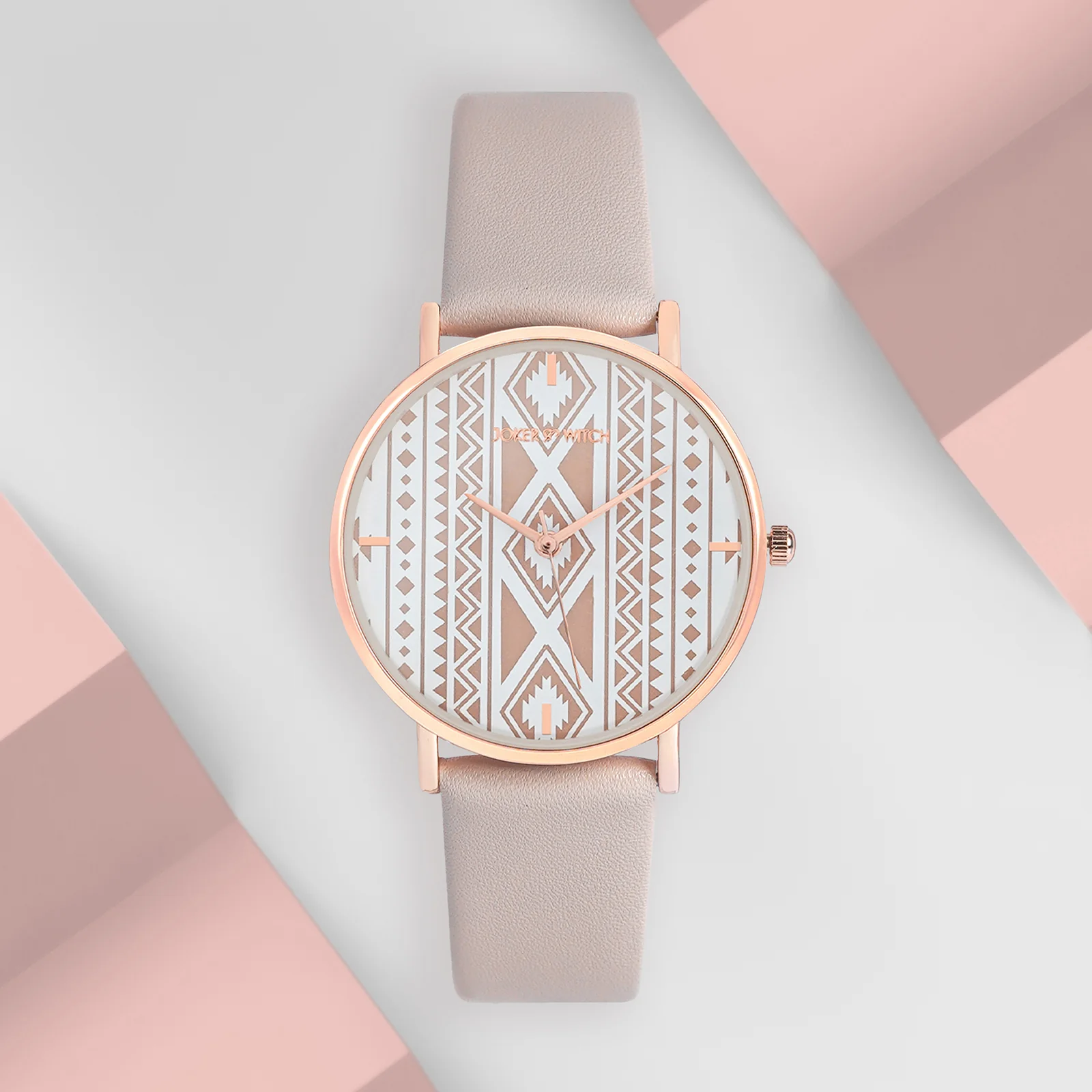 Printed Bohemian Brown Medium Dial  PU Strap Women's Watch - Image 3
