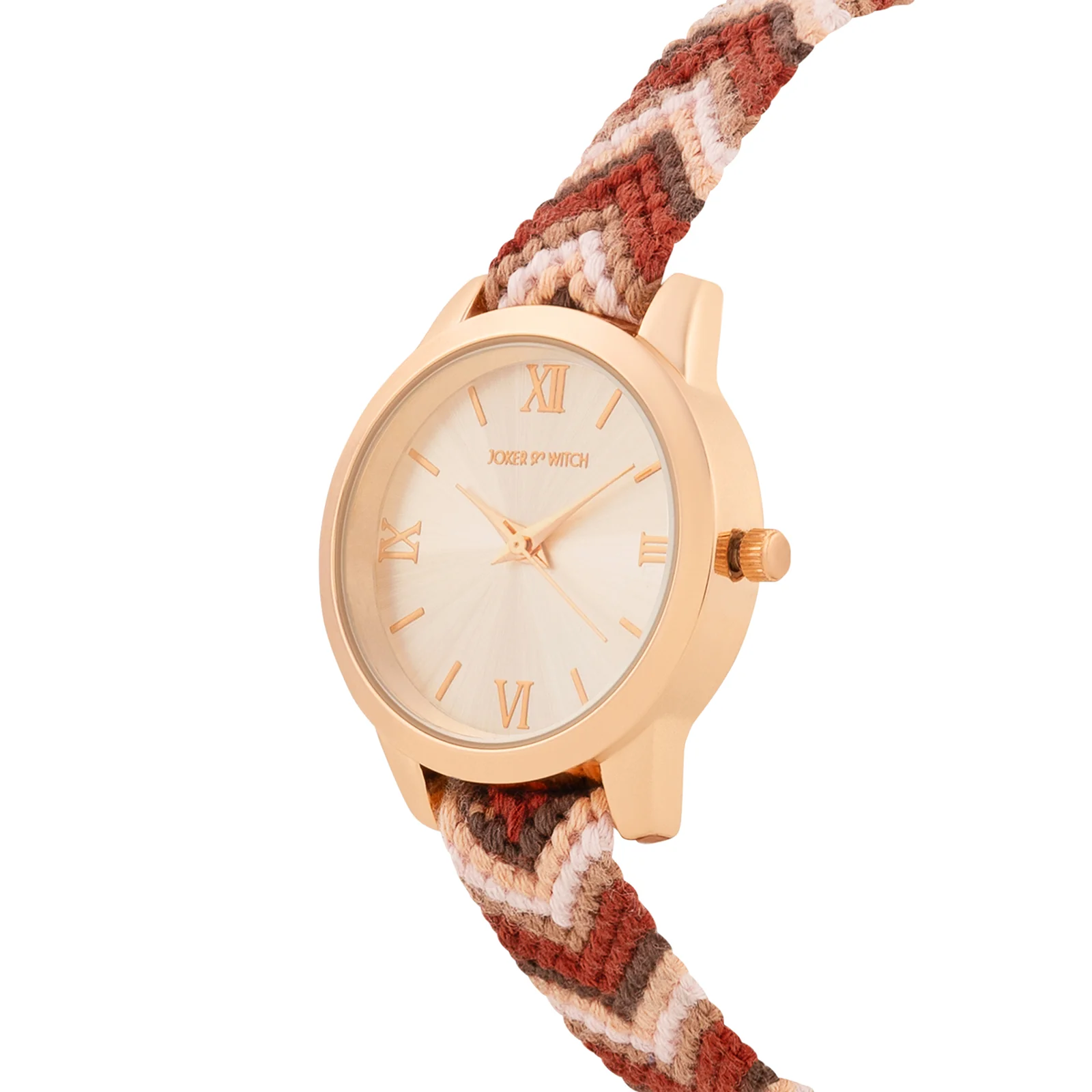 Boho Breeze Rose Gold Medium Dial Mauve Macrame Strap Women's Watch - Image 4