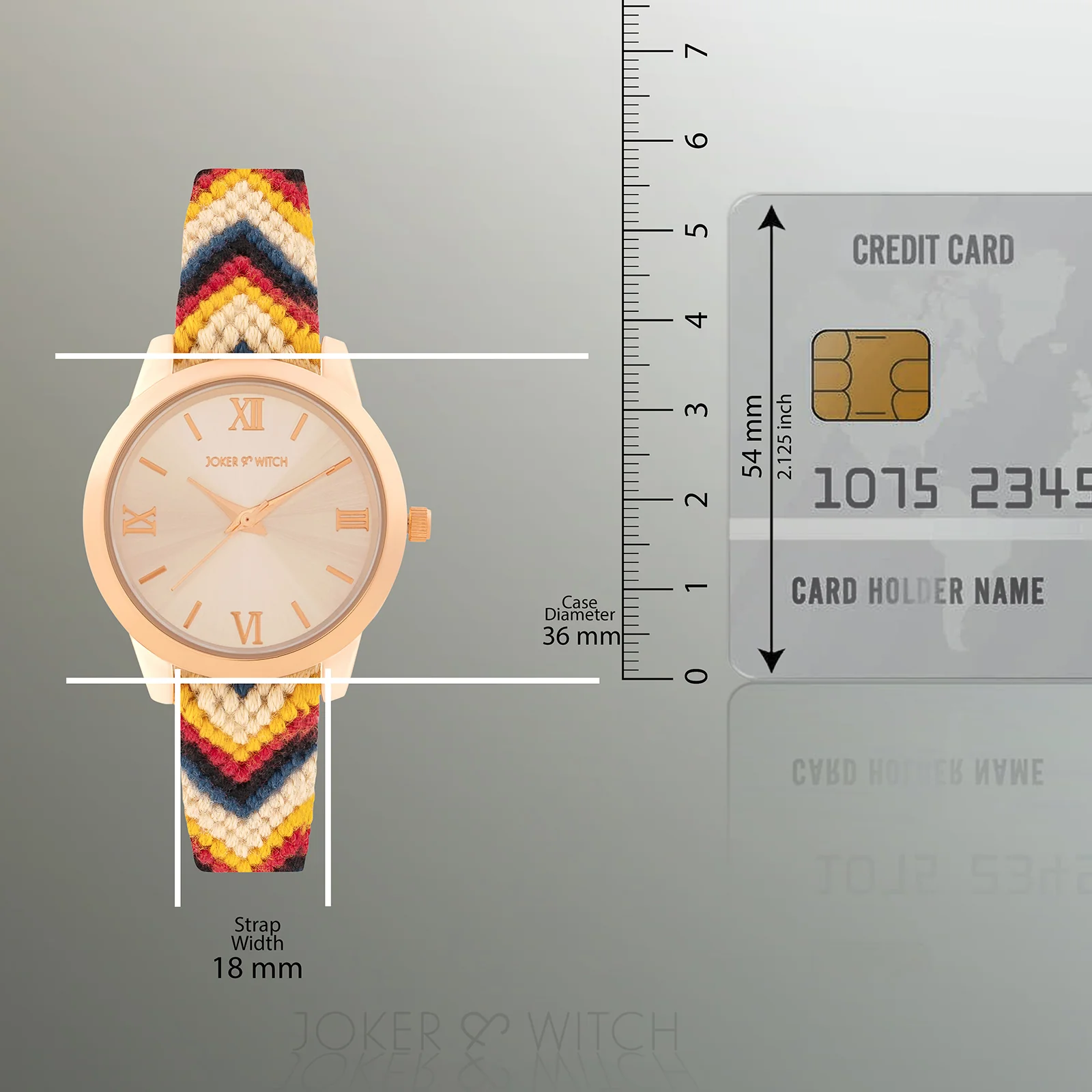 Boho Breeze Rose Gold Medium Dial Tribal Color Macrame Strap Women's Watch - Image 8