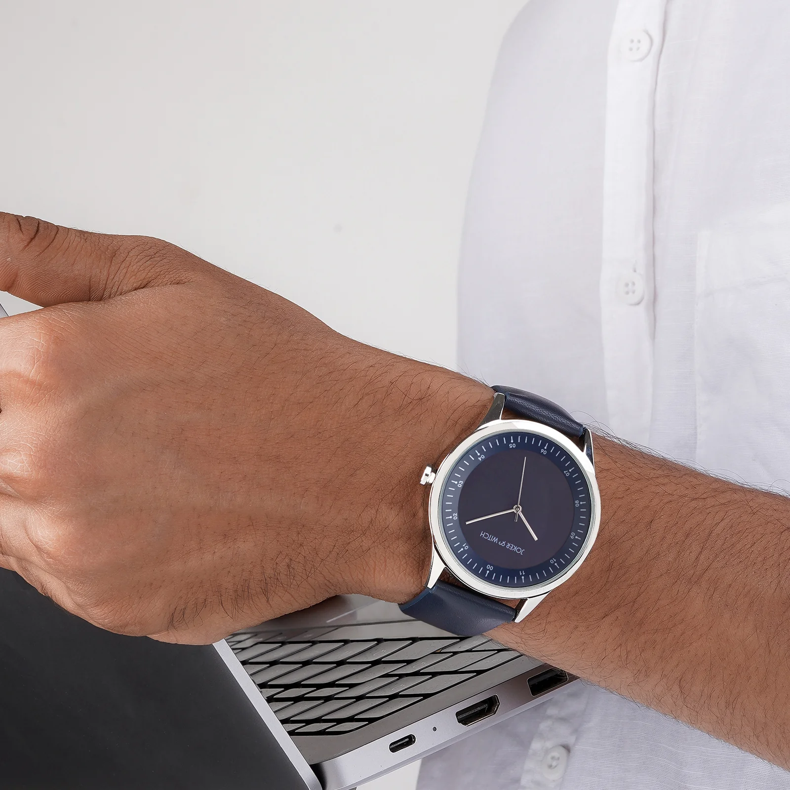 Bosco Blue Large Dial PU Strap Men's Watch - Image 4