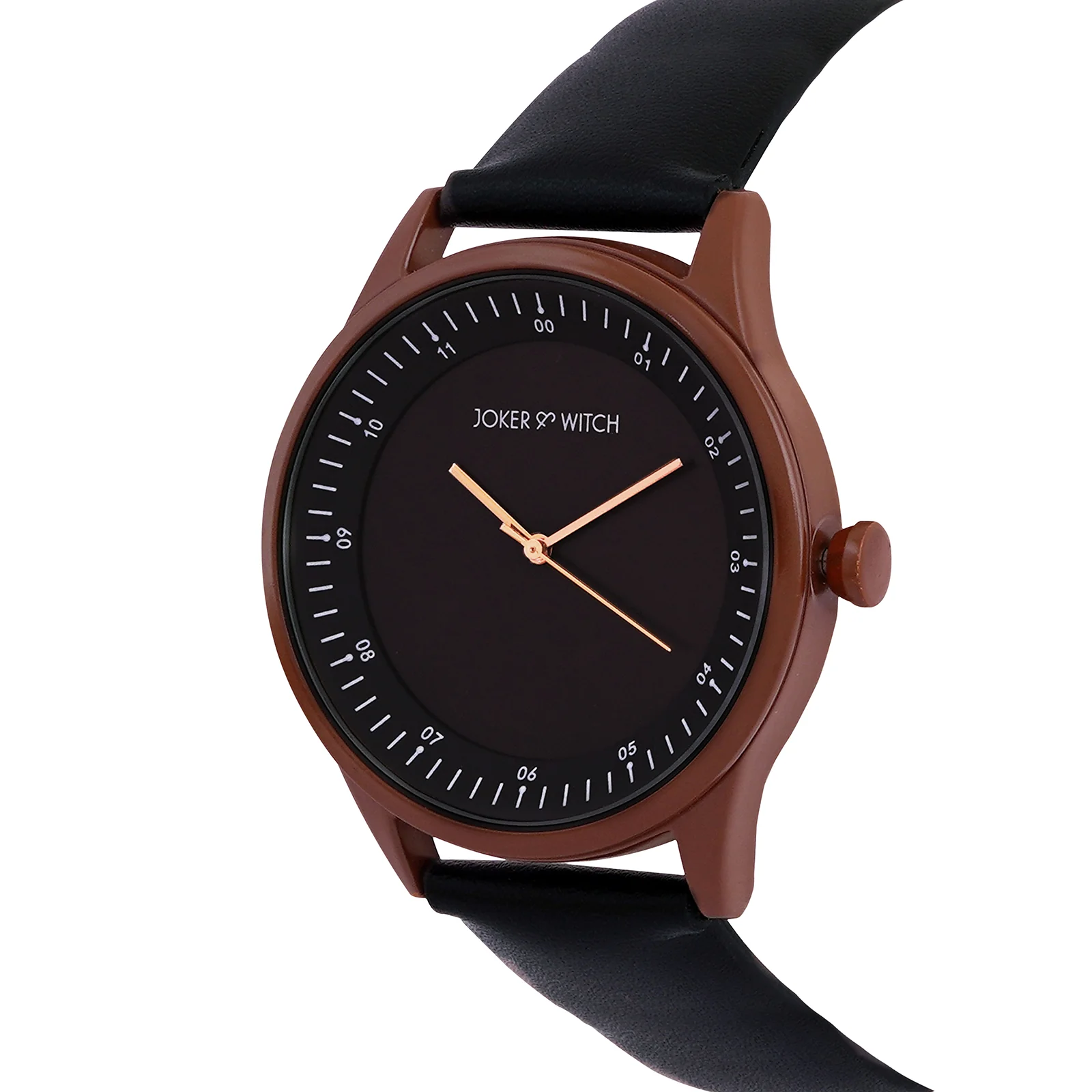 Bosco Copper Black Large Dial PU Strap Men's Watch - Image 3