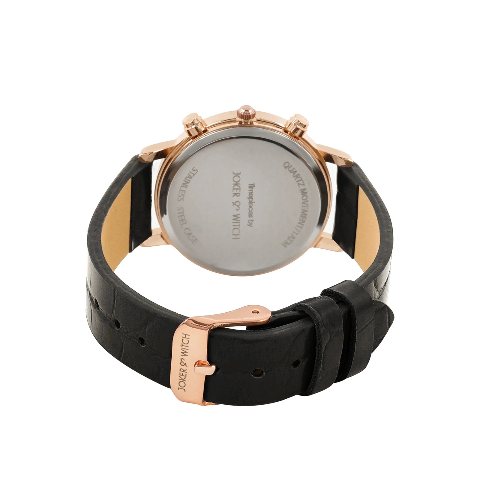 Boston White Medium Dial Black PU Strap Men's Watch - Image 6