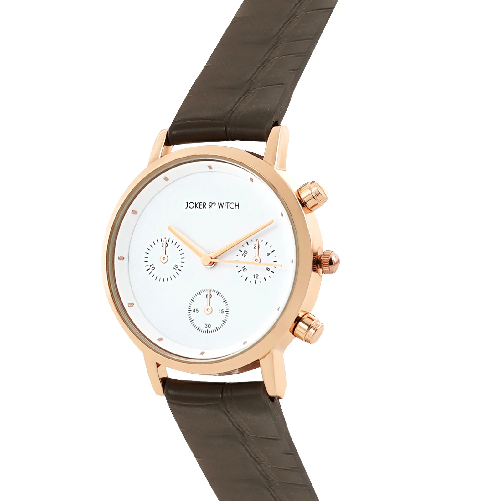 Boston White Medium Dial Brown PU Strap Women's Watch - Image 4
